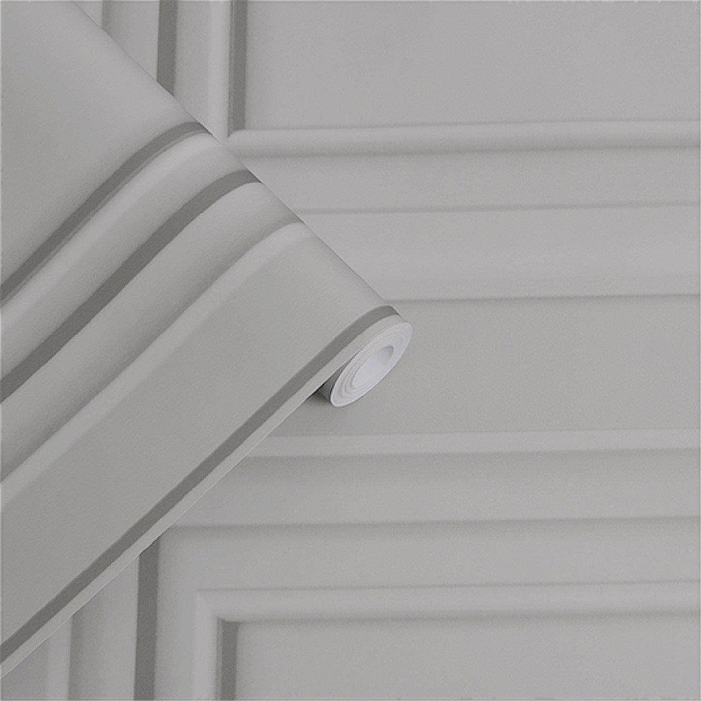 Blue - Laura Ashley - Redbrook Wood Panel Pale Steel Wallpaper - 2