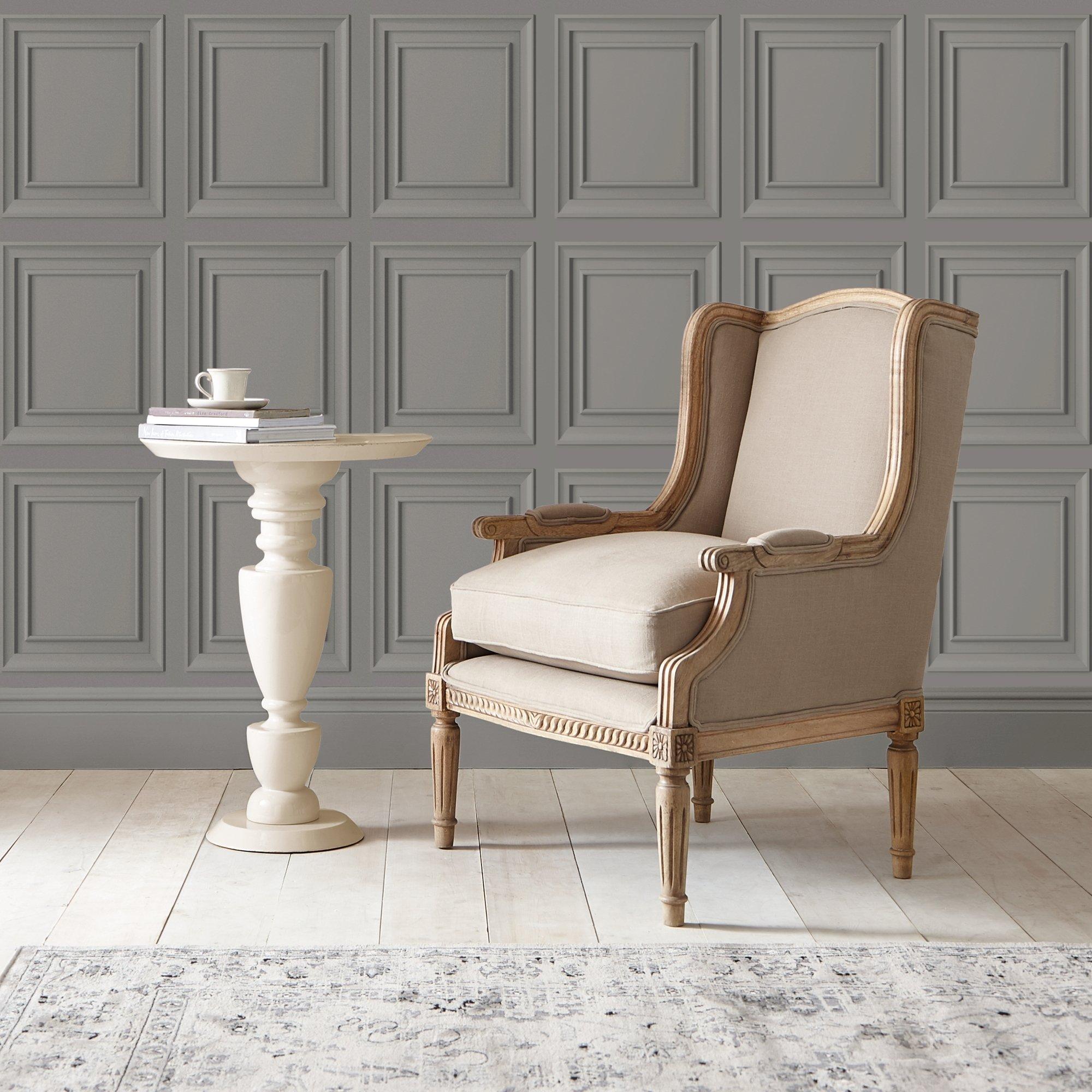 Blue - Laura Ashley - Redbrook Wood Panel Pale Steel Wallpaper - 6