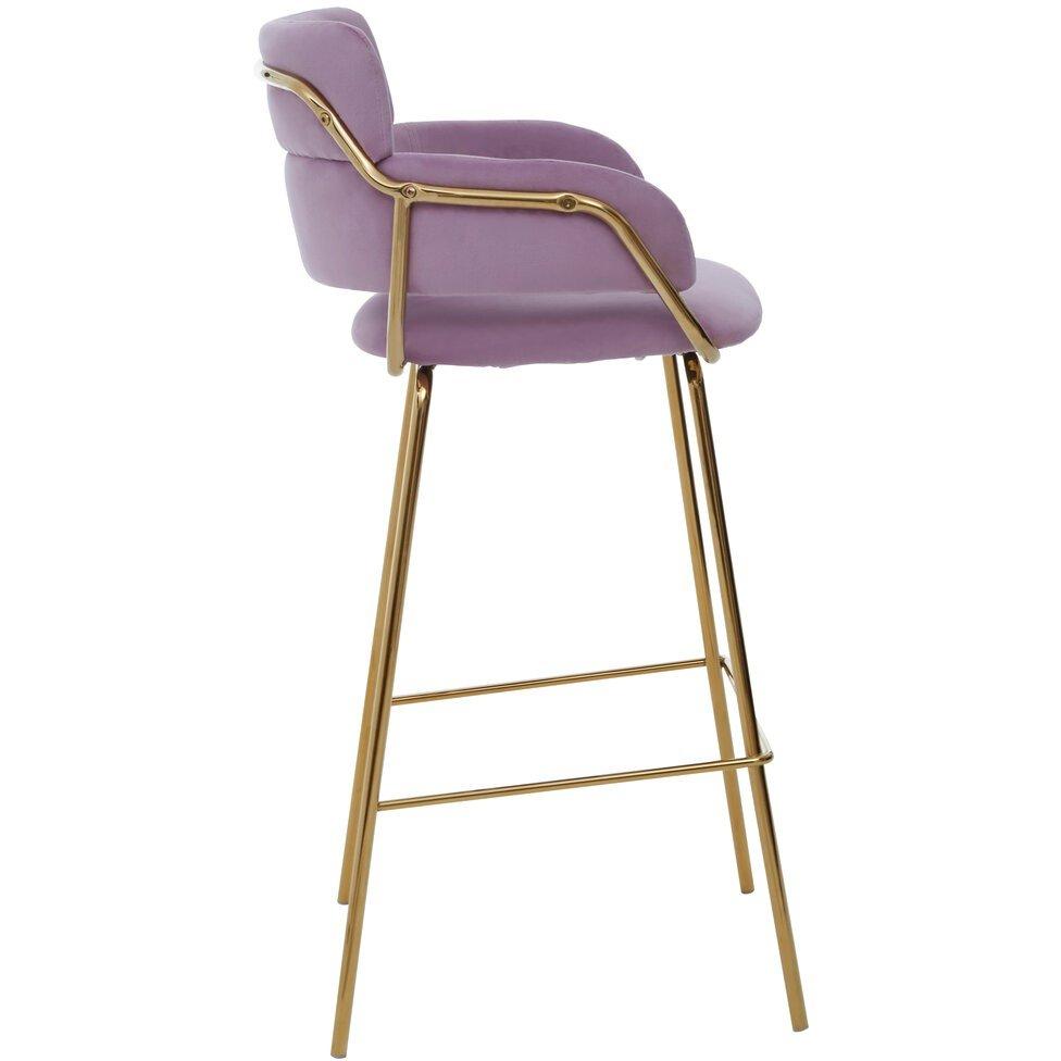 Pink - Interiors by Premier - Tamzin Pink Velvet Bar Chair - 2