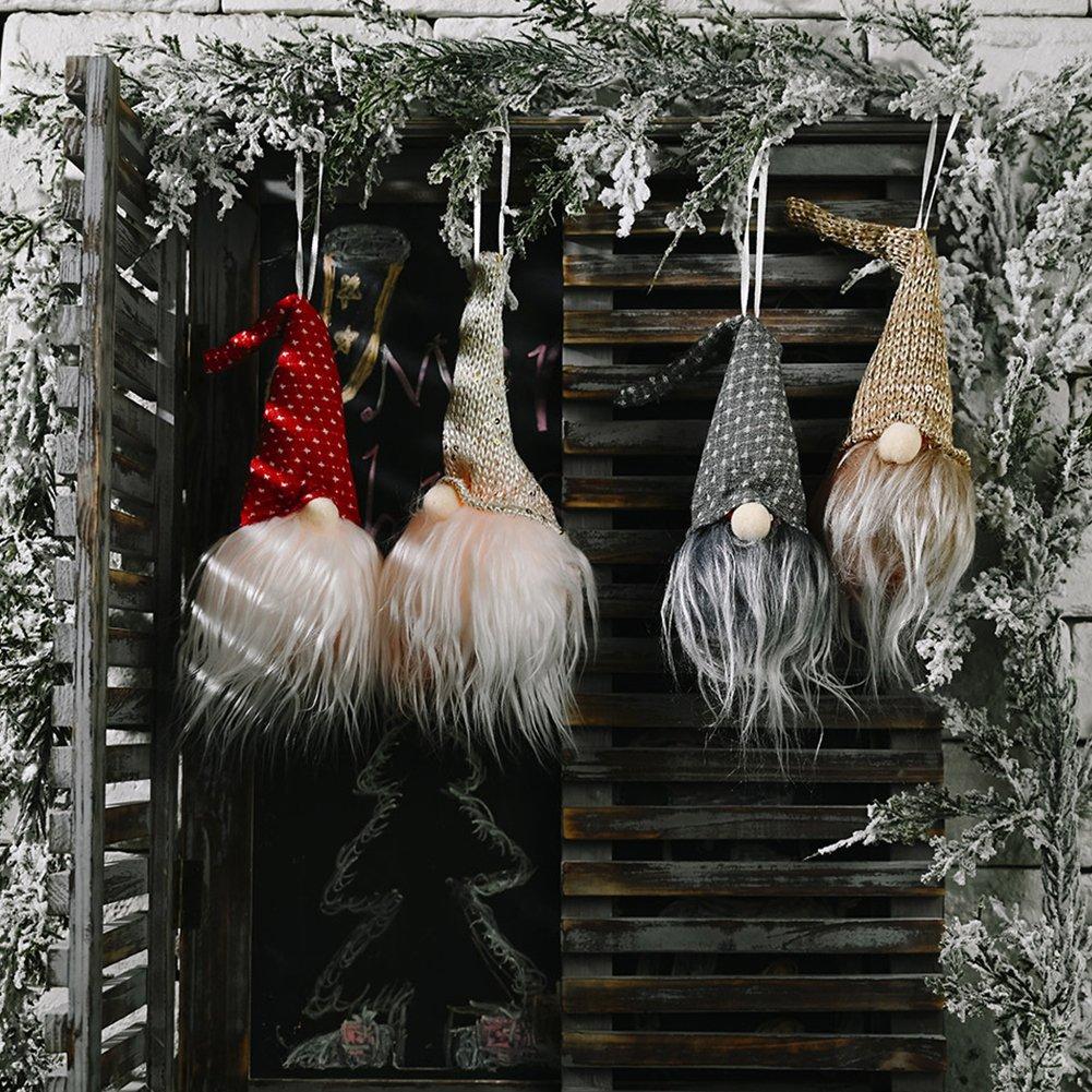Multi - LIFE IDEAS - 4pcs Light - Up Christmas Gnome Hanging Ornaments - 2