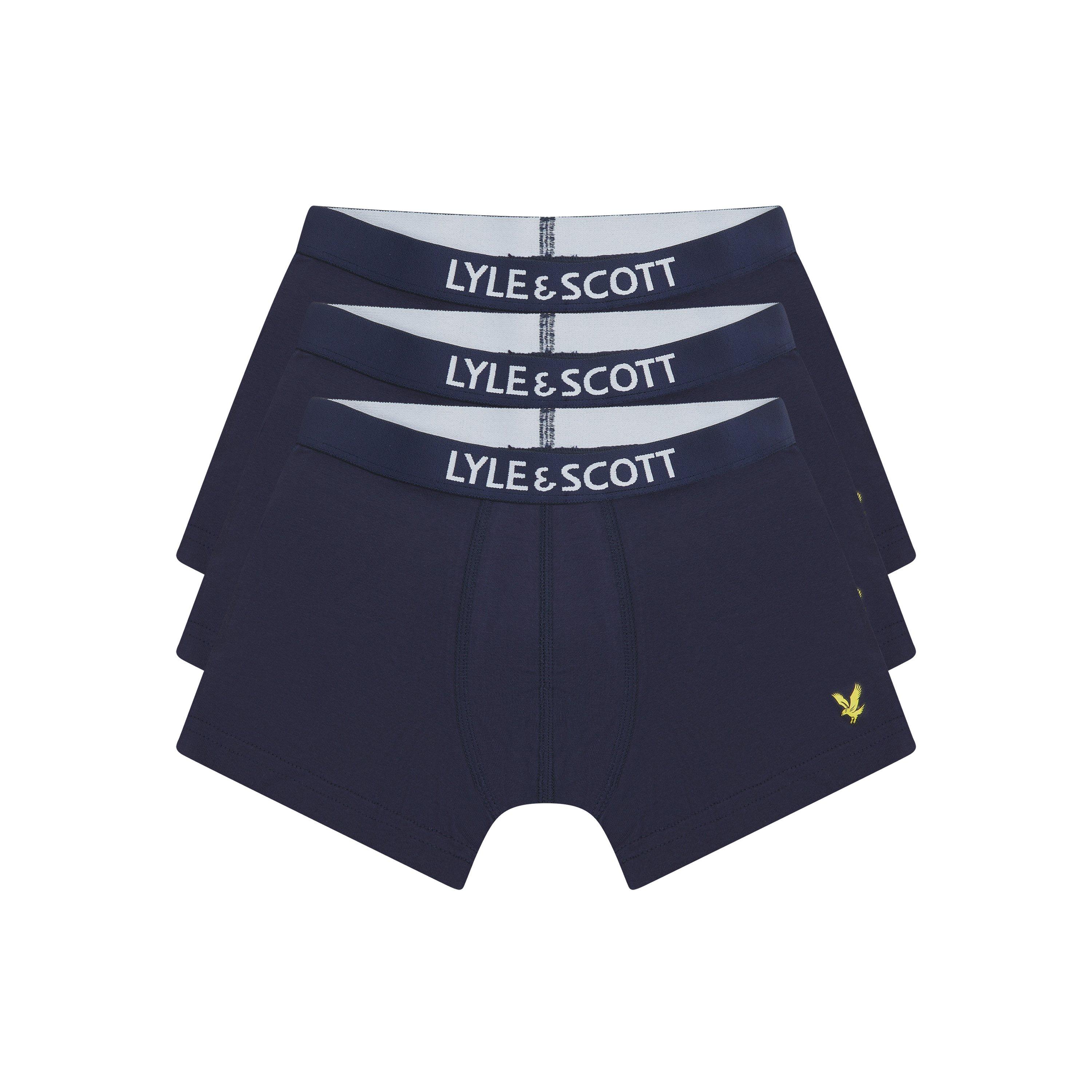 Lyle And Scott Boys 3 Pack Trunks Juniors - Peacoat - 8-10Y