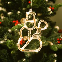 LIFE IDEAS Christmas Snowman Suction Cup Hanging Light