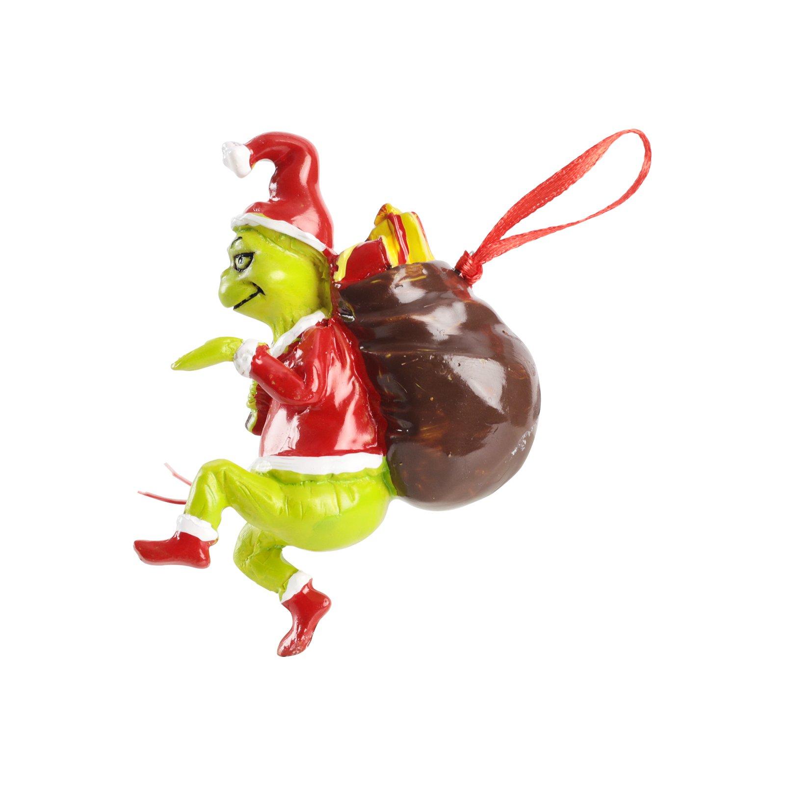 Green And Red - LIFE IDEAS - Resin Hand-Painted Grinch Christmas Tree Pendant - 4