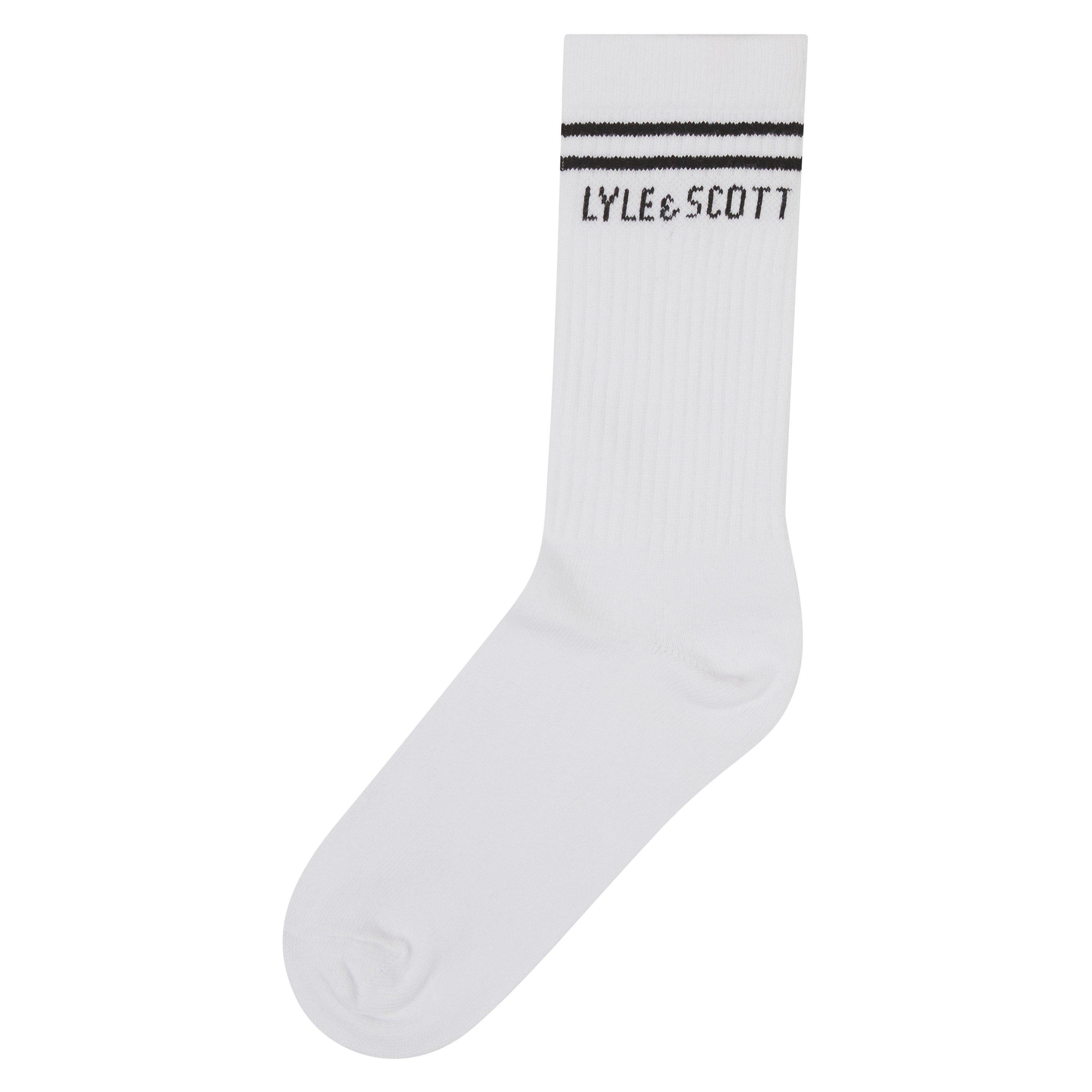 Bright White - Lyle and Scott - Crew Socks - 2