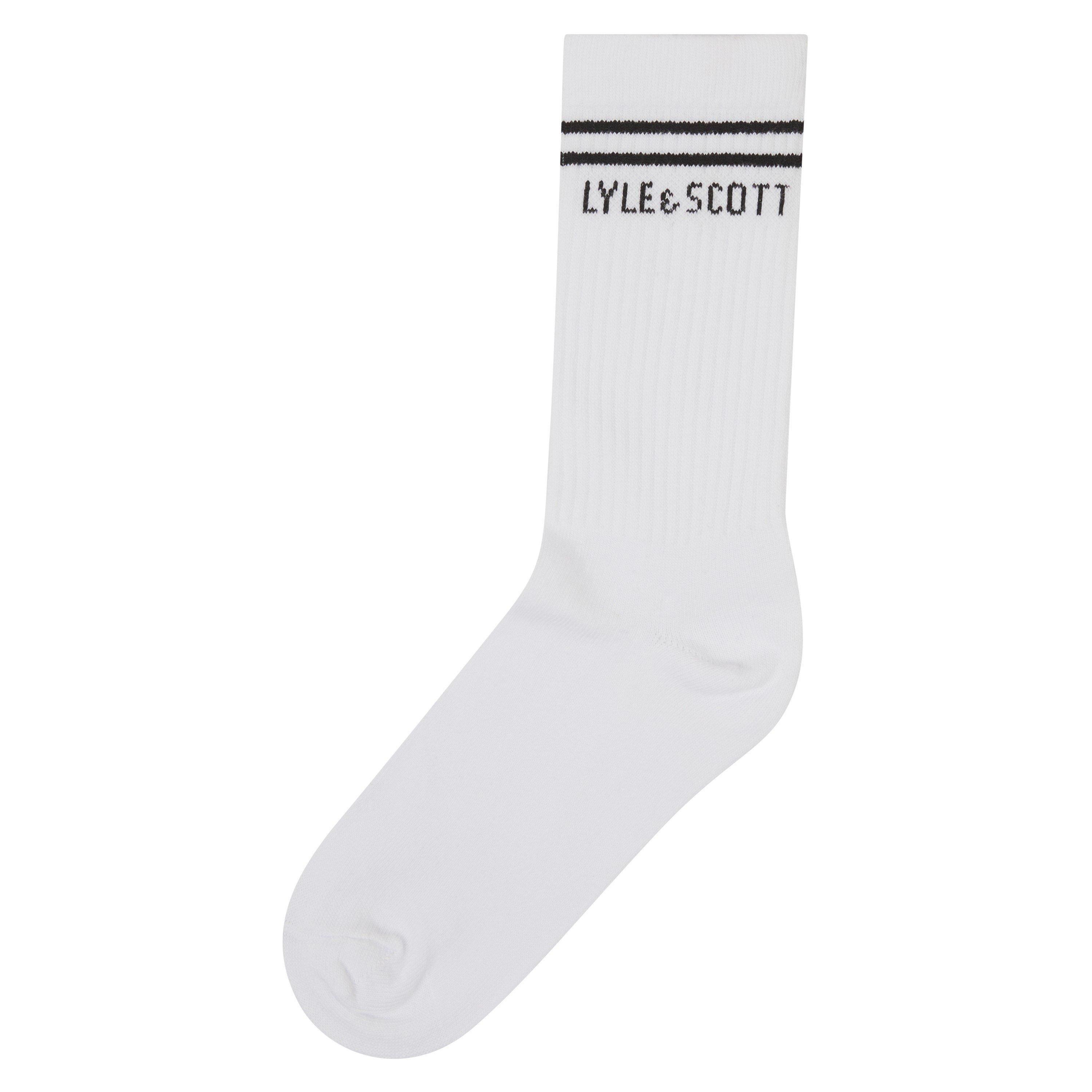 Bright White - Lyle and Scott - Crew Socks - 3