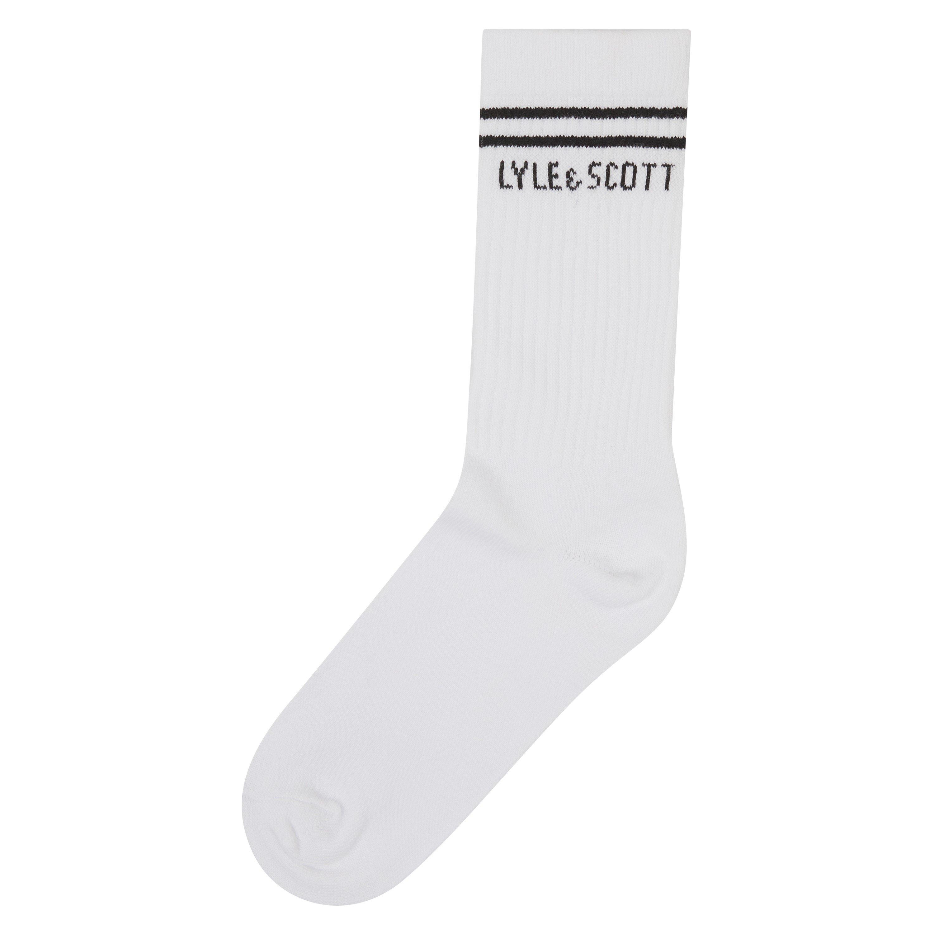 Bright White - Lyle and Scott - Crew Socks - 4
