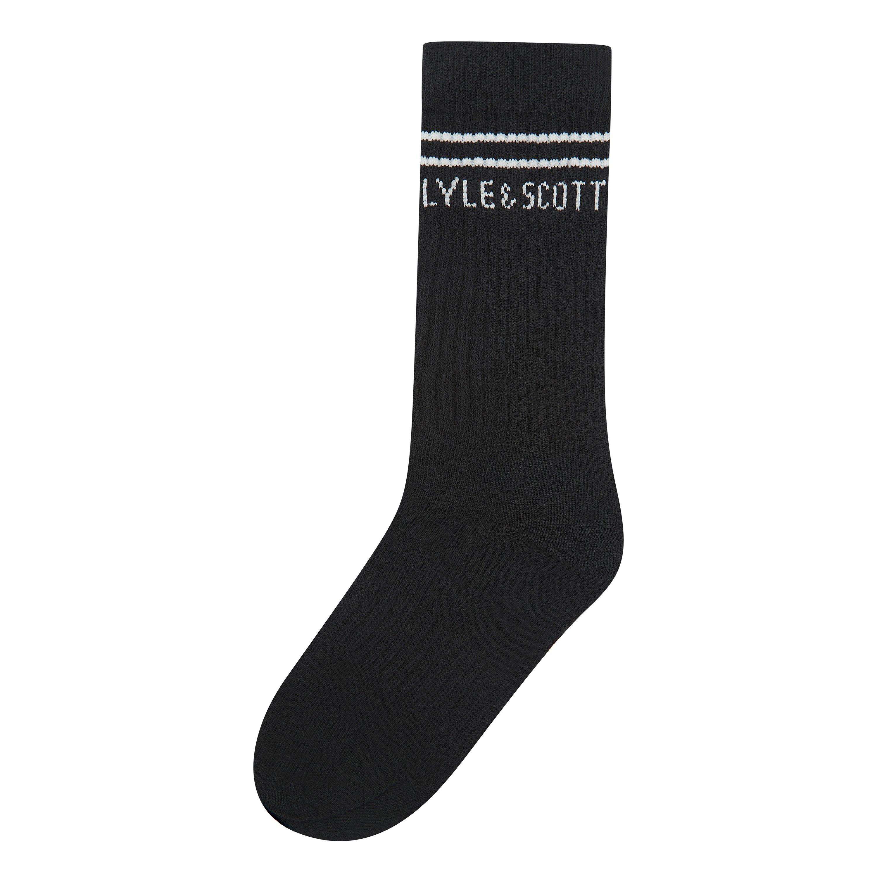 Black - Lyle and Scott - Crew Socks - 2
