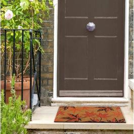 RHS RHS Coir Maple Leaves Orange Doormat 45 x 75cm