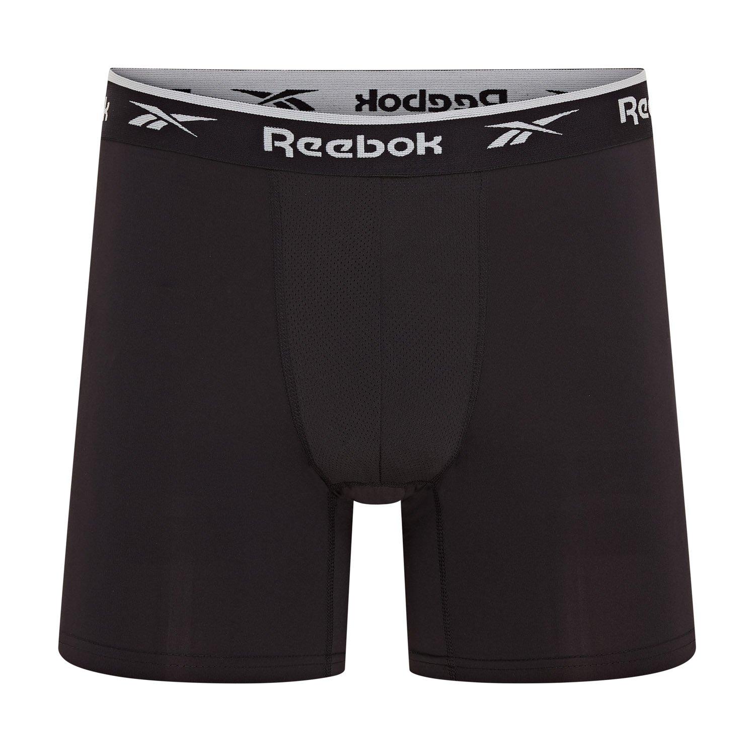 Blk/Wht/Gry - Reebok - 3 Pack Mens Performance Boxer Shorts - 2