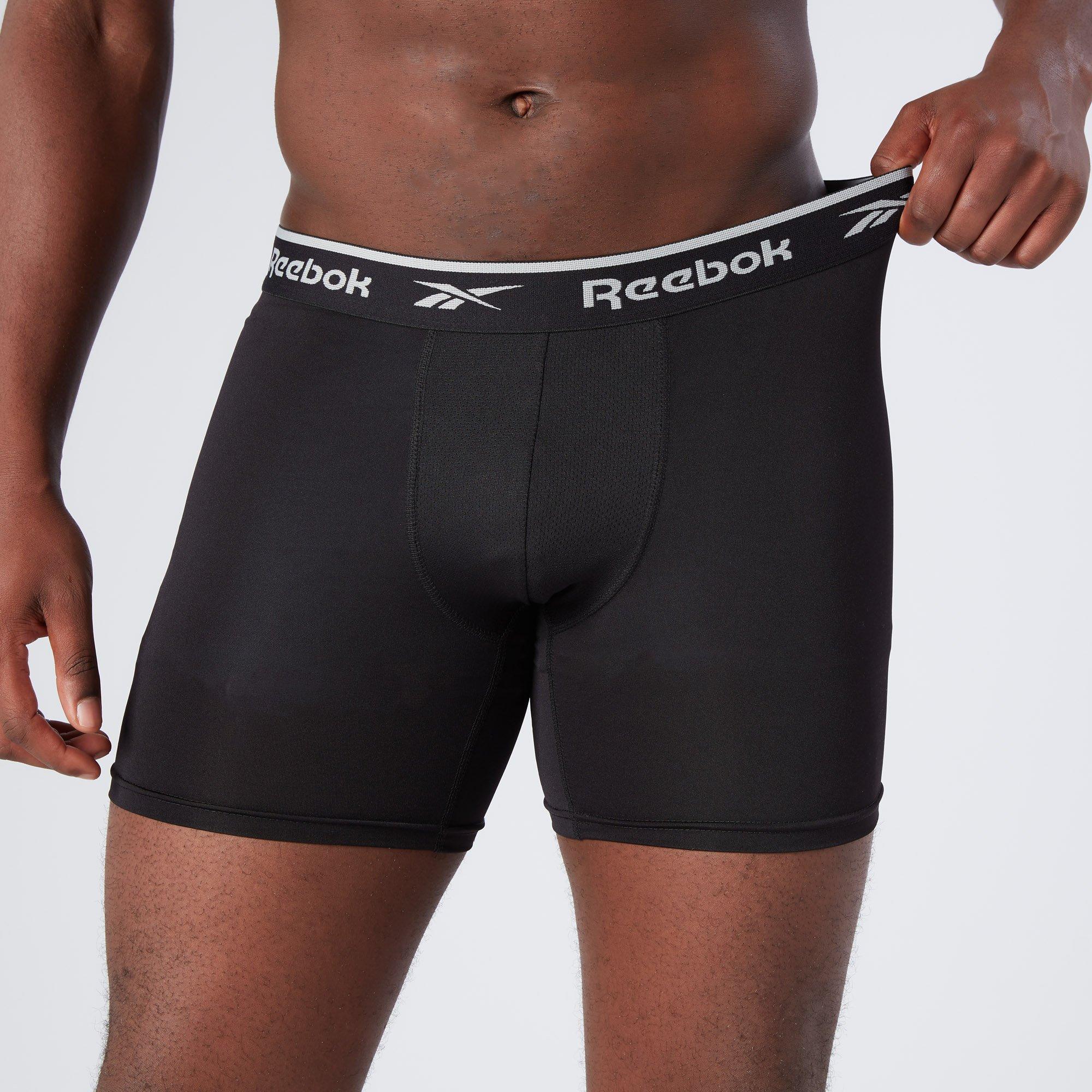 Blk/Wht/Gry - Reebok - 3 Pack Mens Performance Boxer Shorts - 11