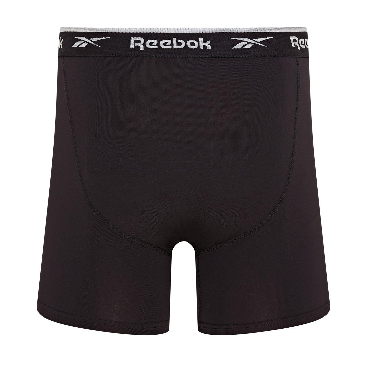 Blk/Wht/Gry - Reebok - 3 Pack Mens Performance Boxer Shorts - 3