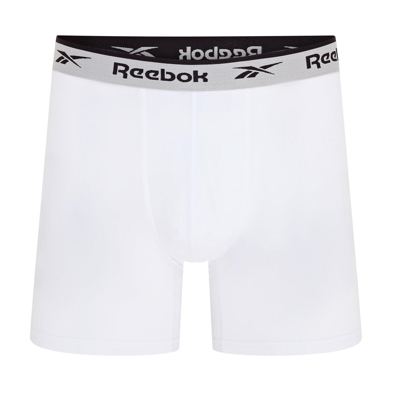 Blk/Wht/Gry - Reebok - 3 Pack Mens Performance Boxer Shorts - 4
