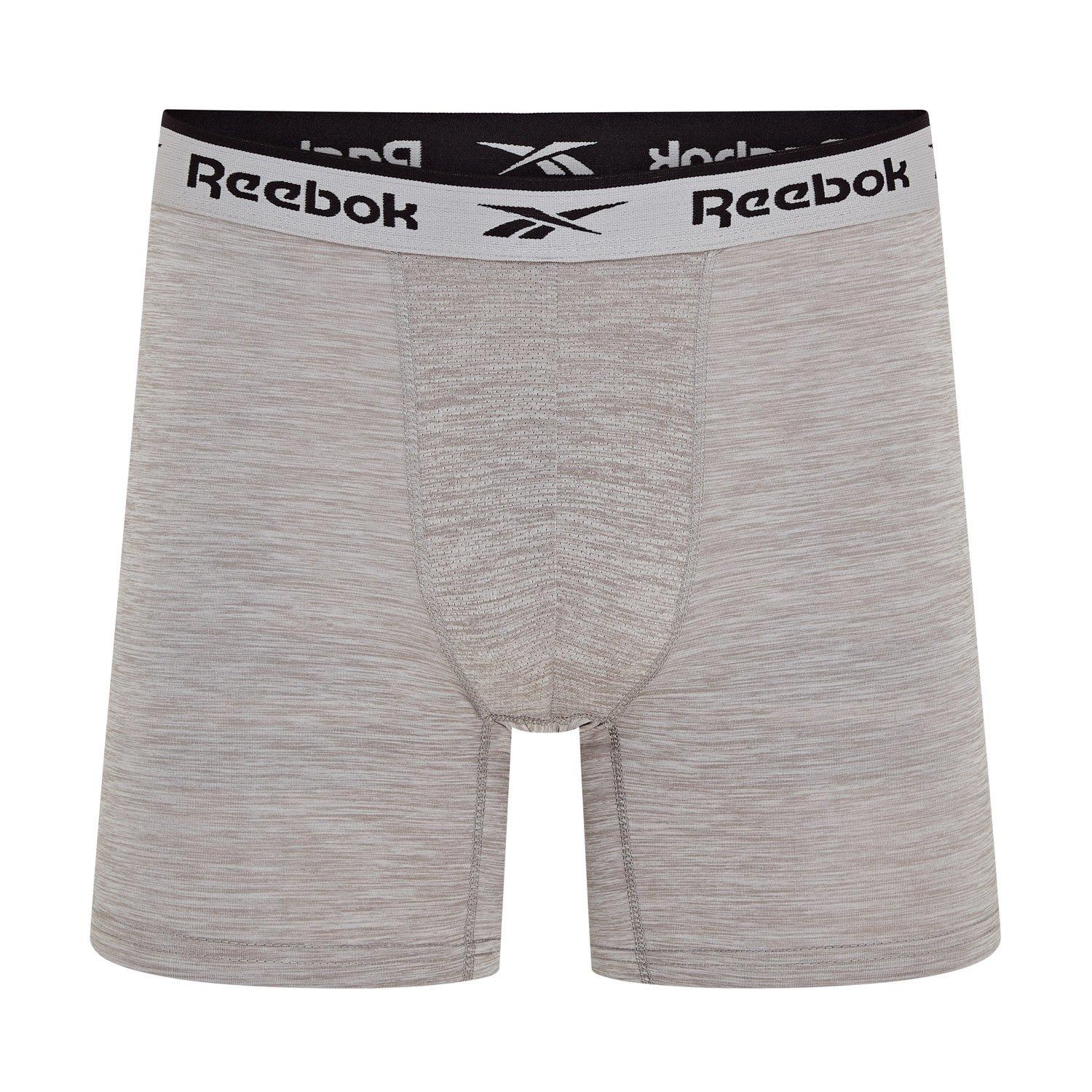 Blk/Wht/Gry - Reebok - 3 Pack Mens Performance Boxer Shorts - 6