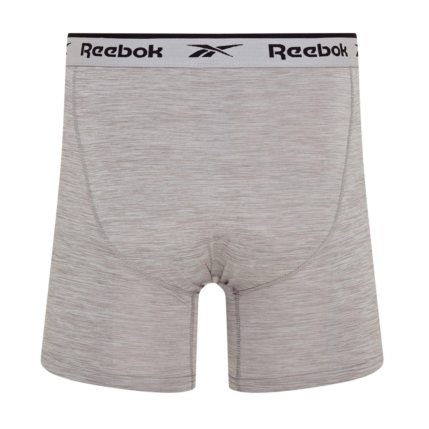 Blk/Wht/Gry - Reebok - 3 Pack Mens Performance Boxer Shorts - 7