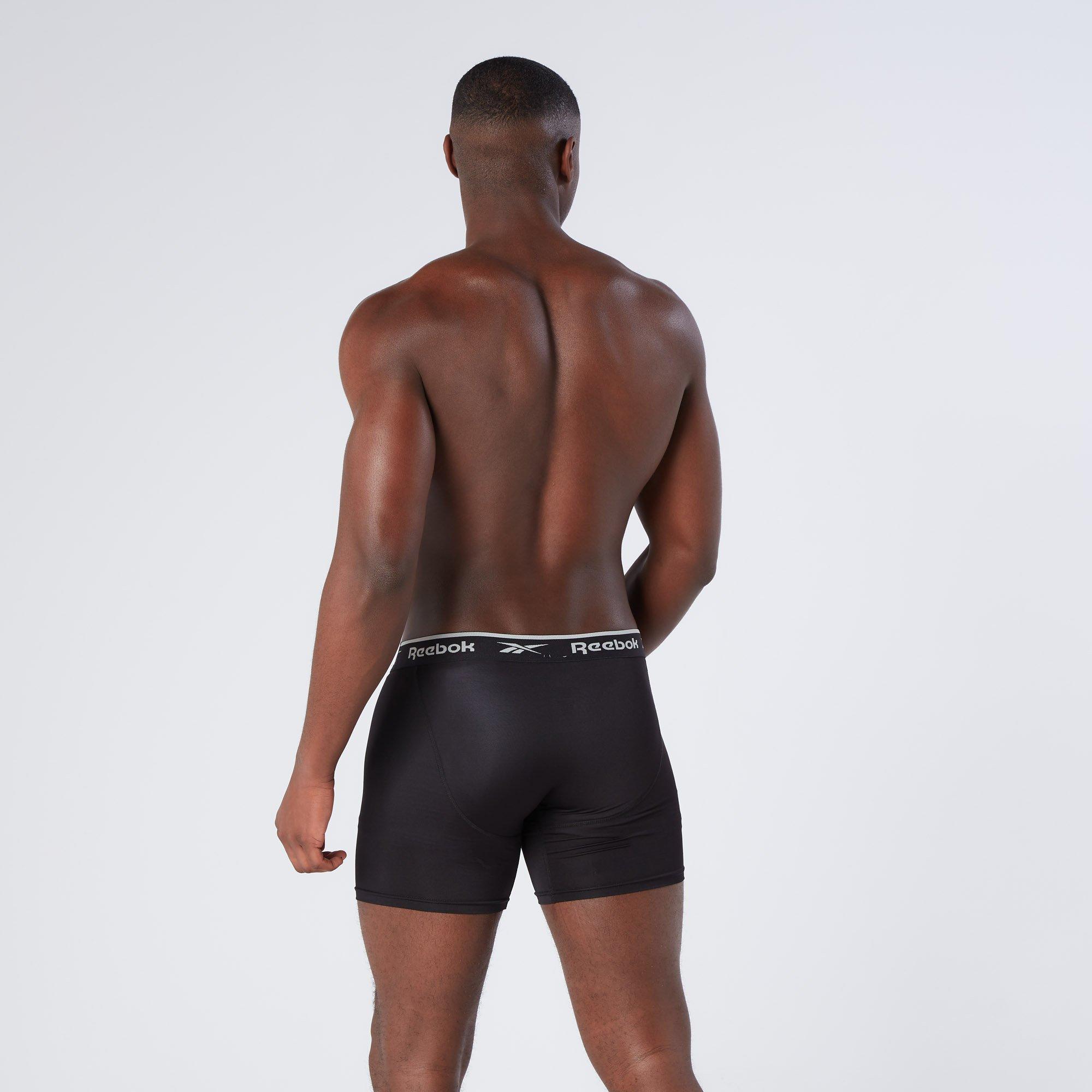 Blk/Wht/Gry - Reebok - 3 Pack Mens Performance Boxer Shorts - 10