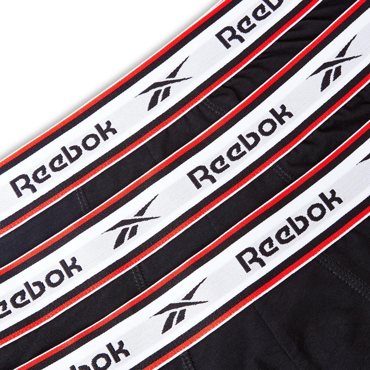Black - Reebok - 3 Pack Mens Boxer Shorts Barlow - 4