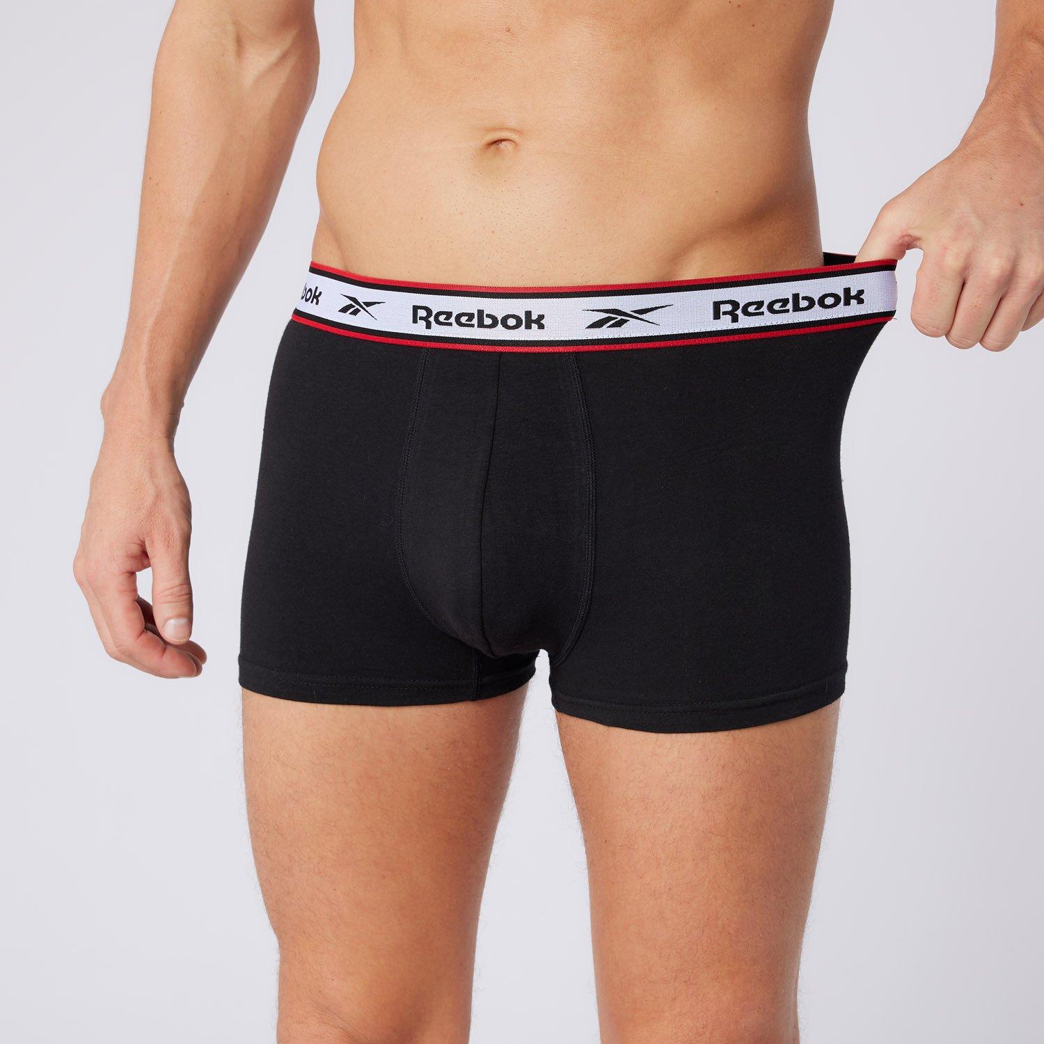 Black - Reebok - 3 Pack Mens Boxer Shorts Barlow - 7