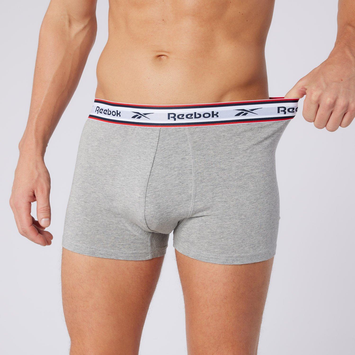 Blk/Wht/Gry - Reebok - 3 Pack Mens Boxer Shorts Barlow - 14