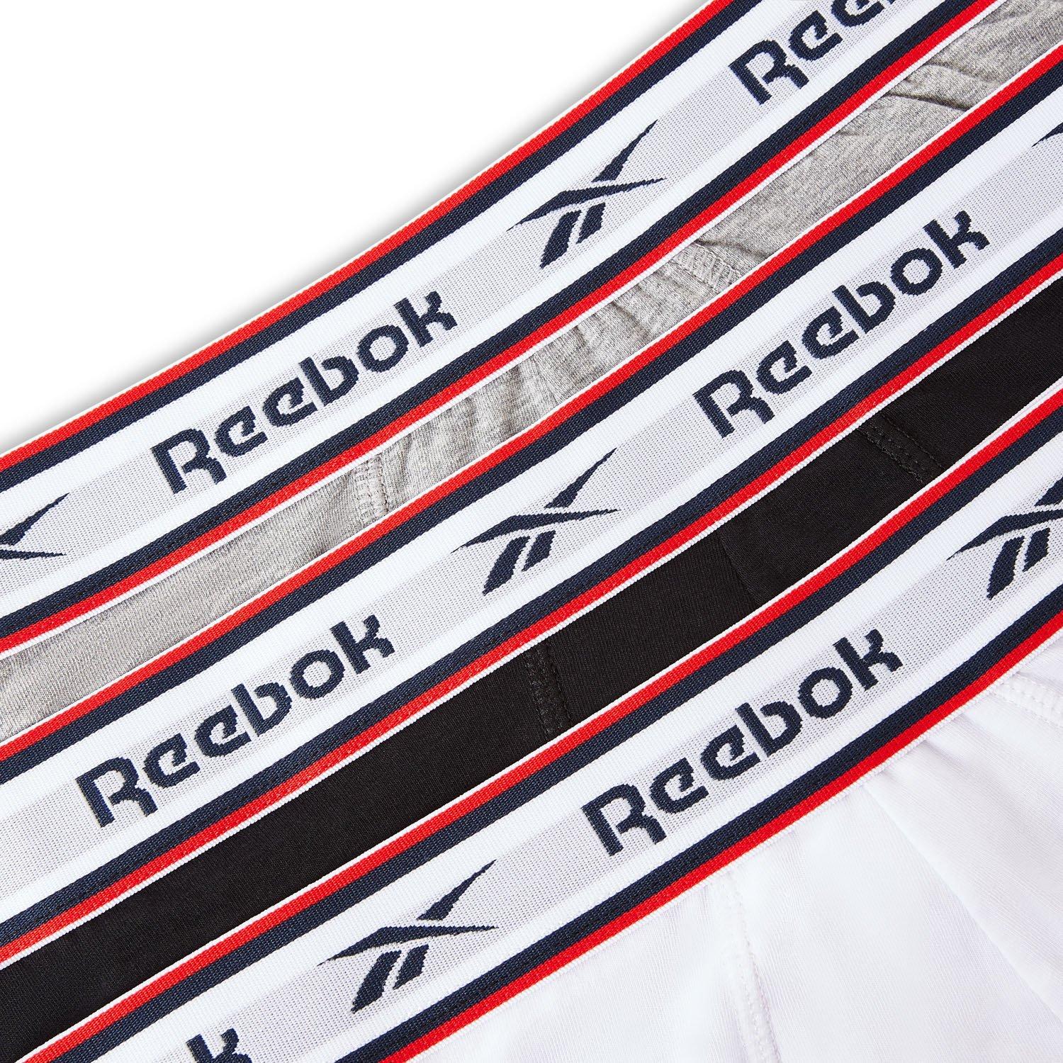 Blk/Wht/Gry - Reebok - 3 Pack Mens Boxer Shorts Barlow - 5