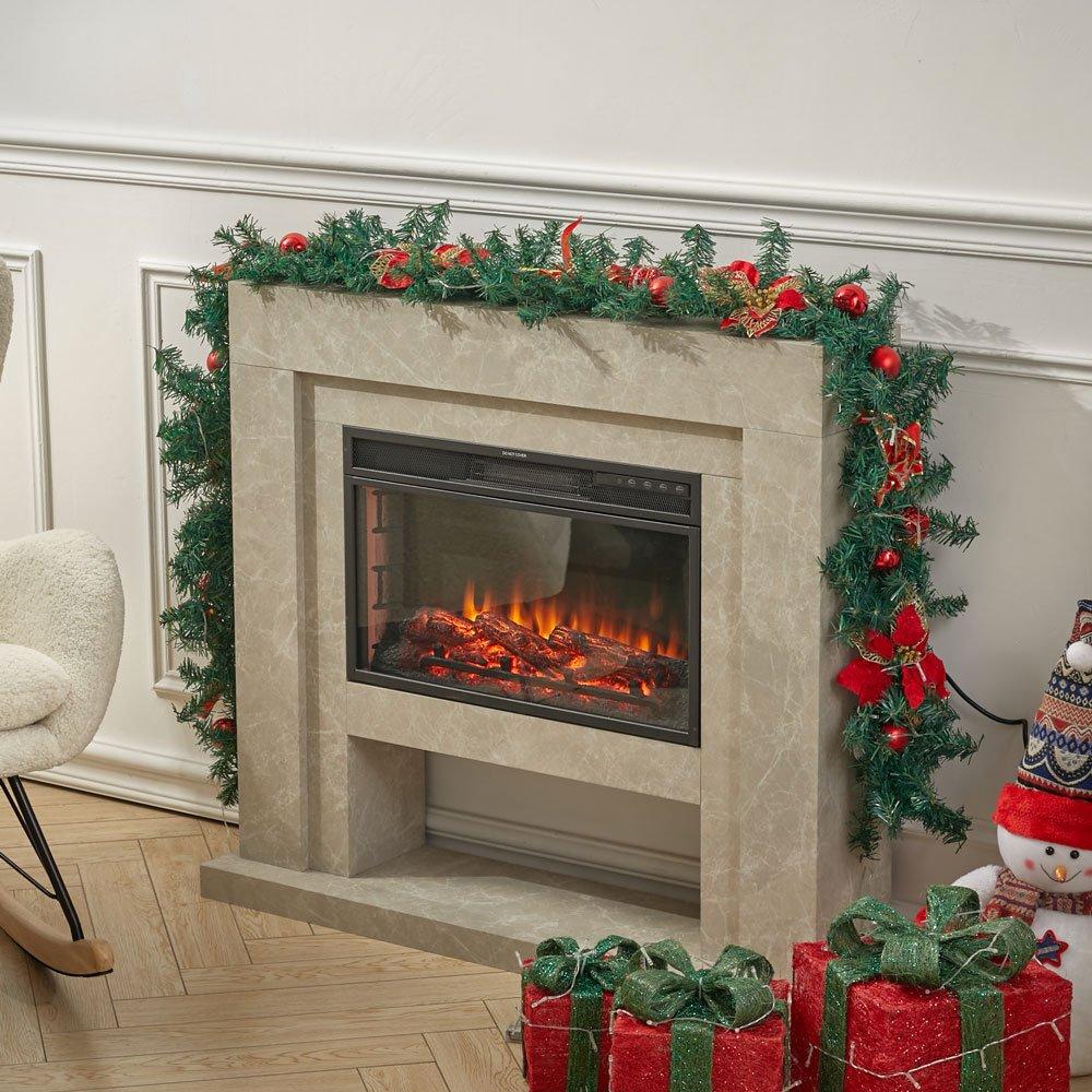 Red - LIFE IDEAS - 270cm LED Spruce Christmas Garland - 2