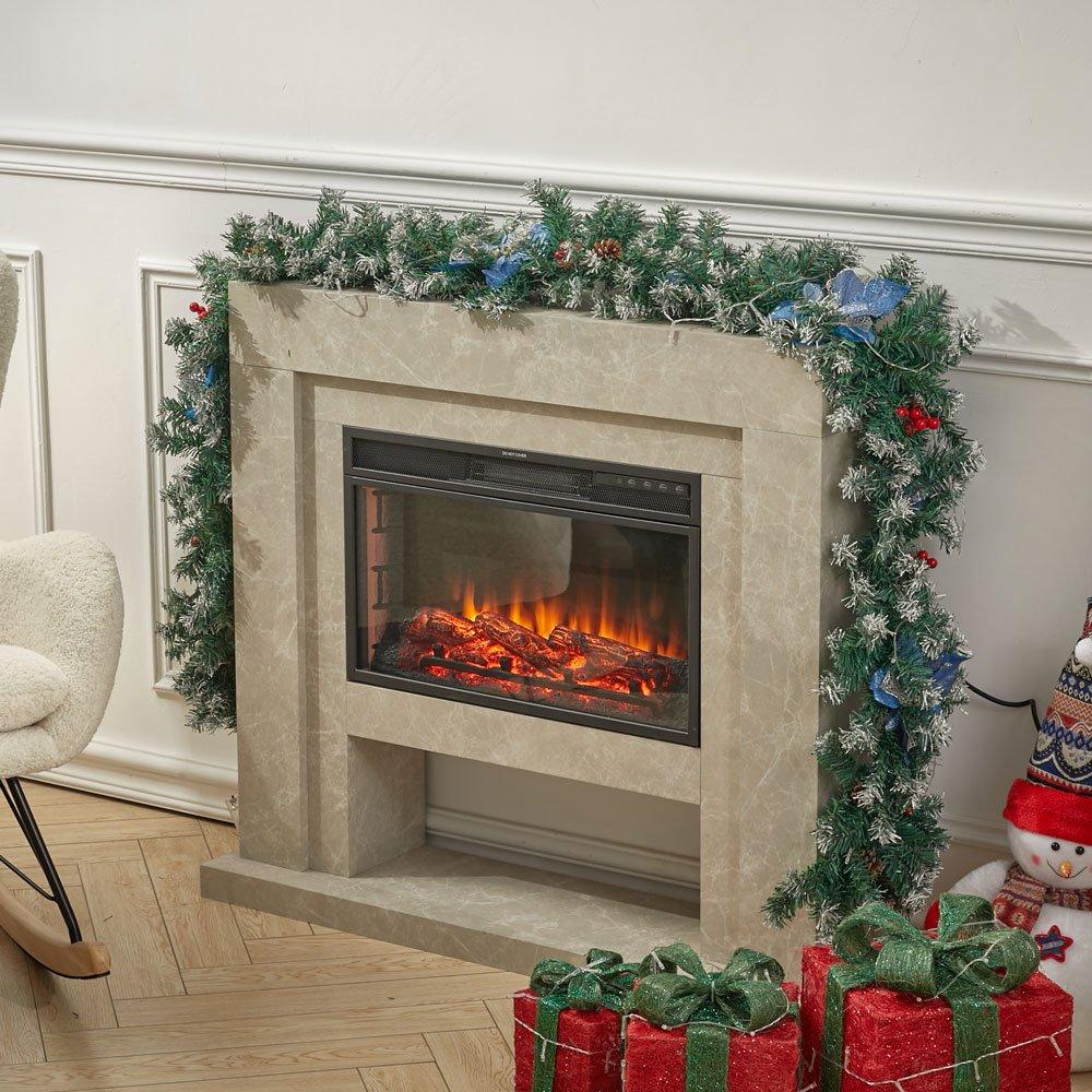 Blue - LIFE IDEAS - 270cm LED Spruce Christmas Garland - 2