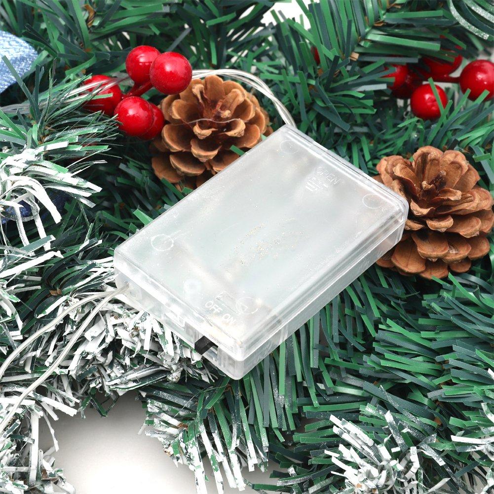 Blue - LIFE IDEAS - 270cm LED Spruce Christmas Garland - 11