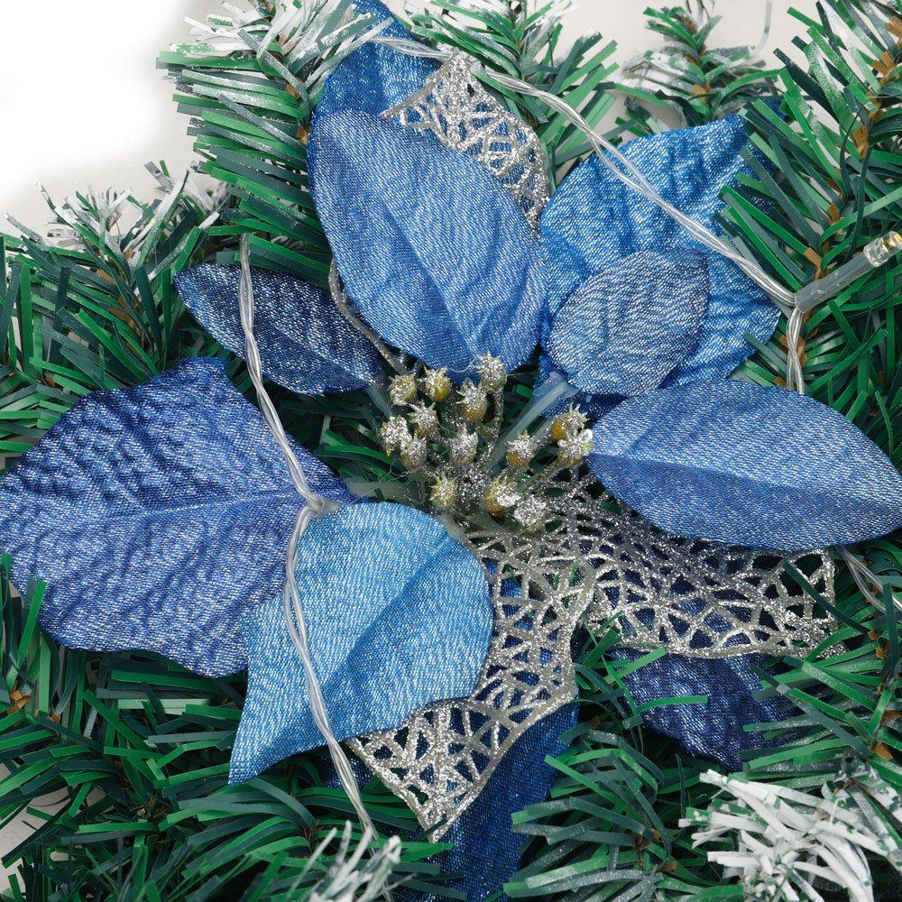 Blue - LIFE IDEAS - 270cm LED Spruce Christmas Garland - 6