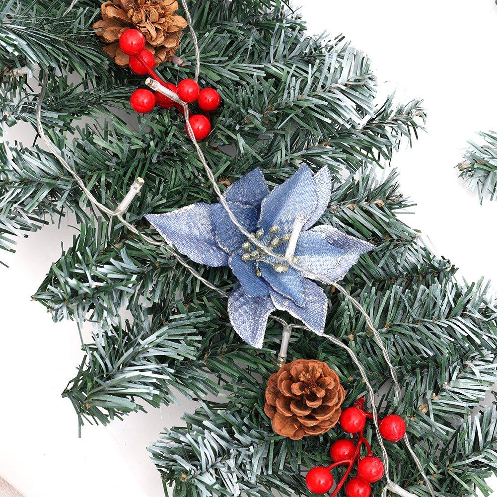 Blue - LIFE IDEAS - 270cm LED Spruce Christmas Garland - 10