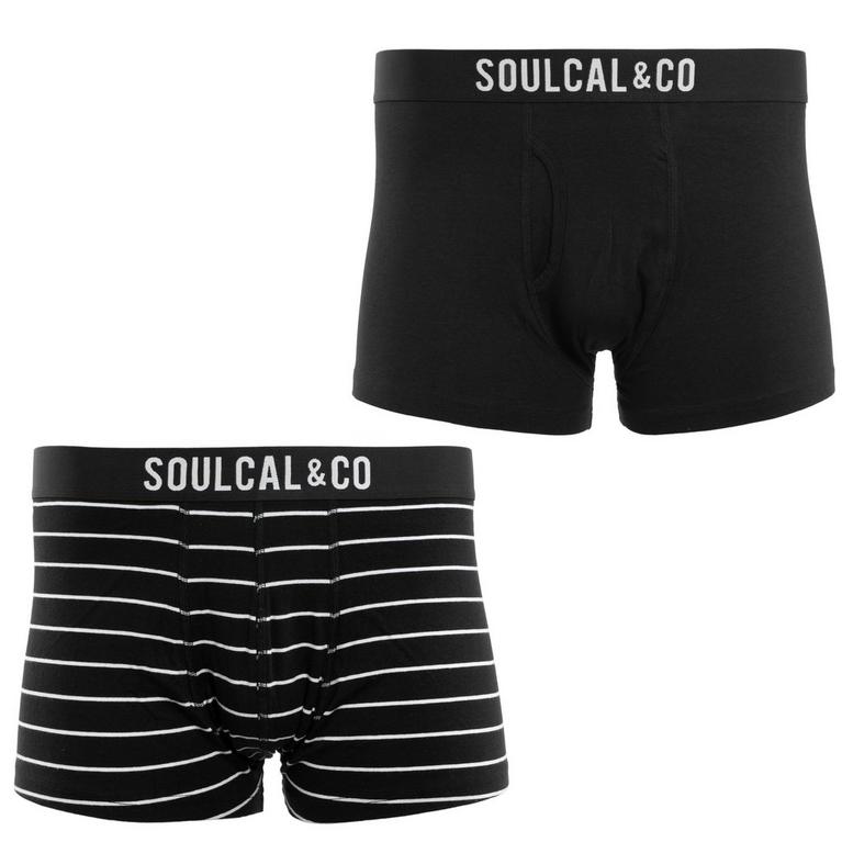 Noir - SoulCal - 2 Pack Modal Boxer Shorts - 1