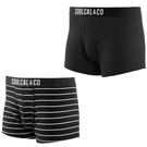Noir - SoulCal - 2 Pack Modal Boxer Shorts - 6