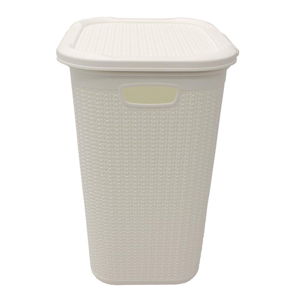 White - JVL - Loop 50L Laundry Basket - 4