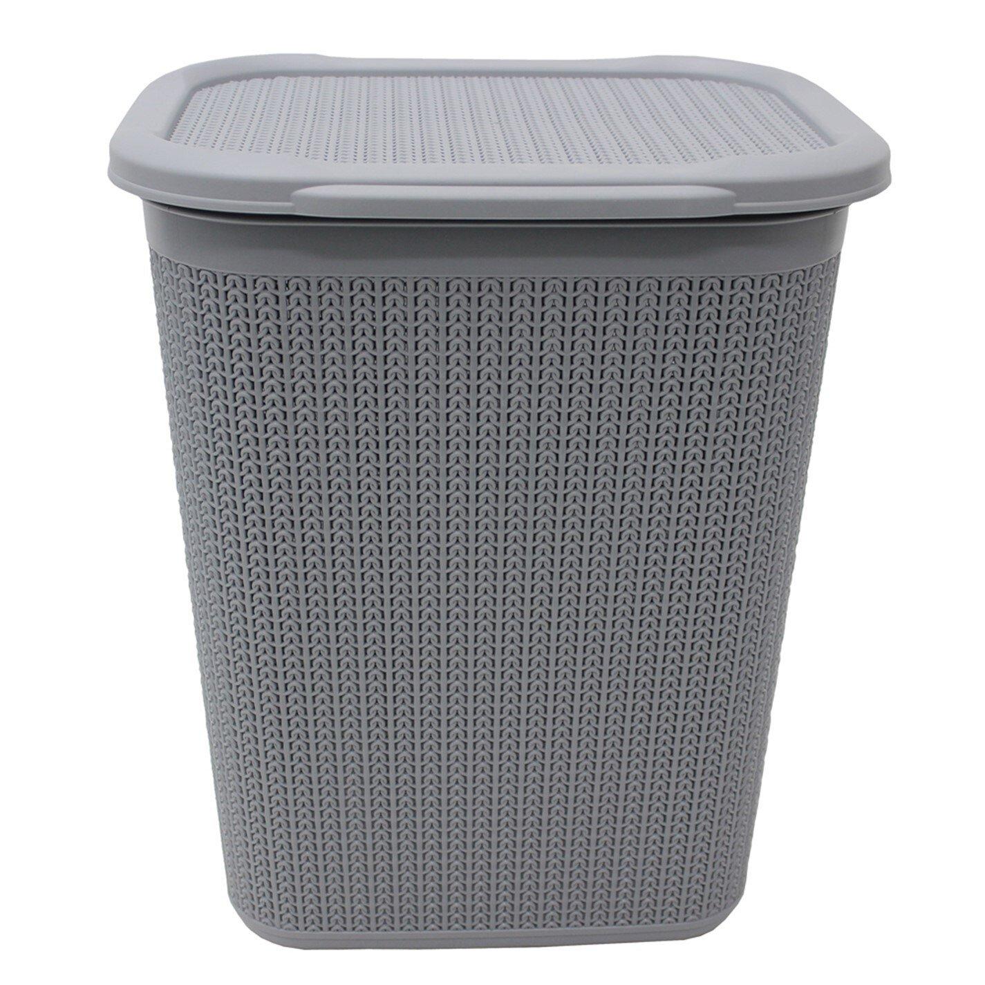 Jvl  Loop 50L Laundry Basket - Grey - 55x44x37cm