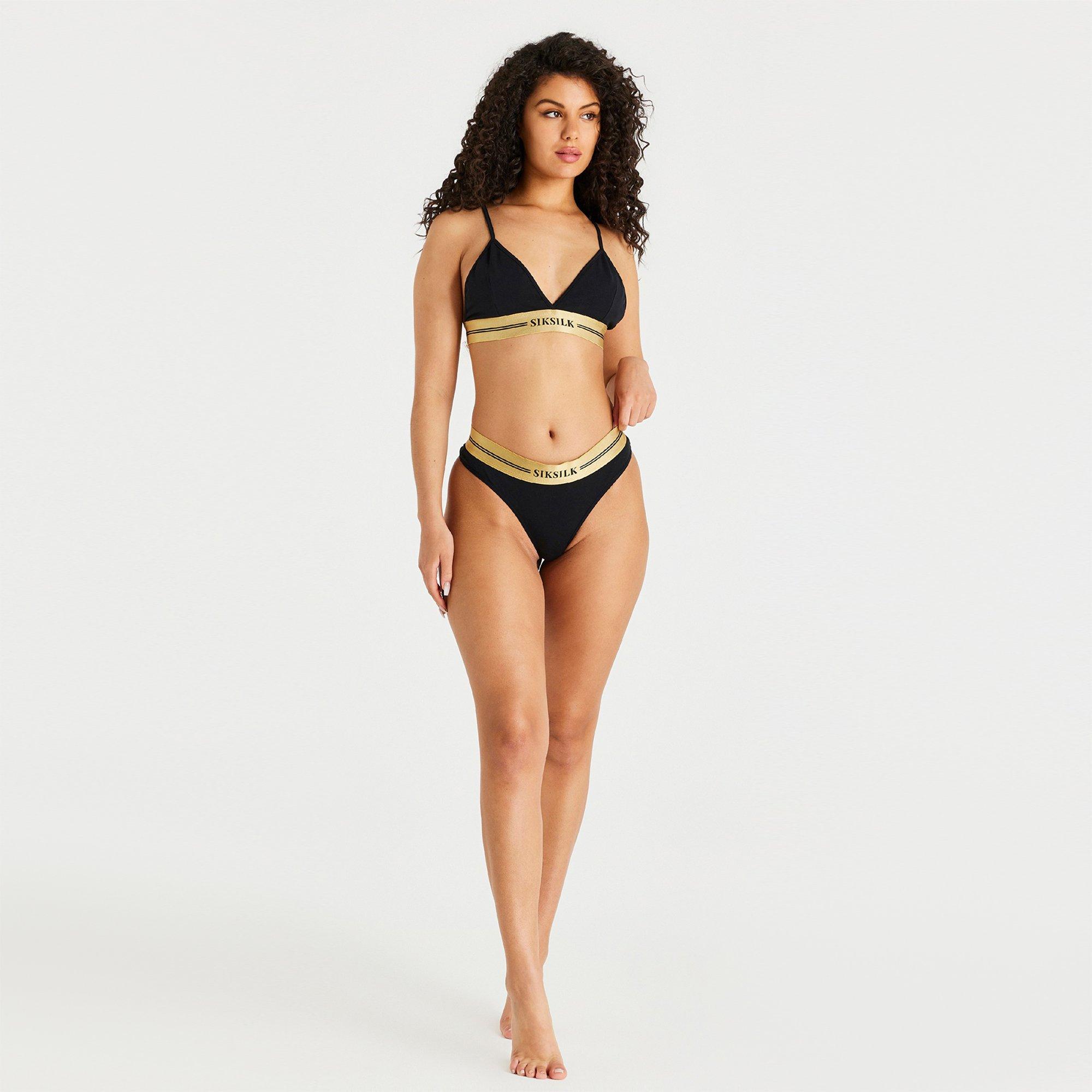 Sort - SikSilk - Triangle Bralette Womens - 3