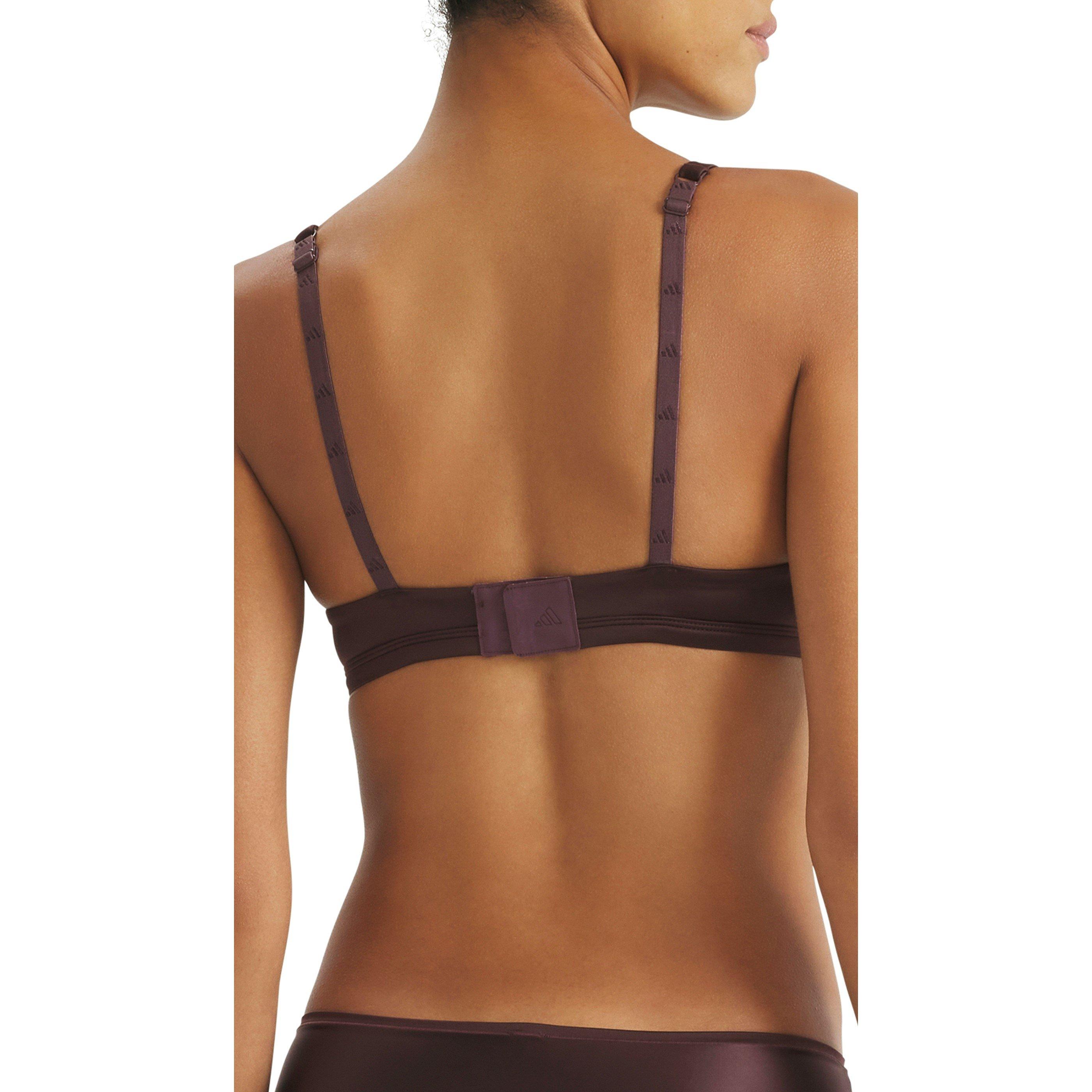 Brown - adidas - Adidas Sport Active Micro Contour T-Shirt Bra - 4