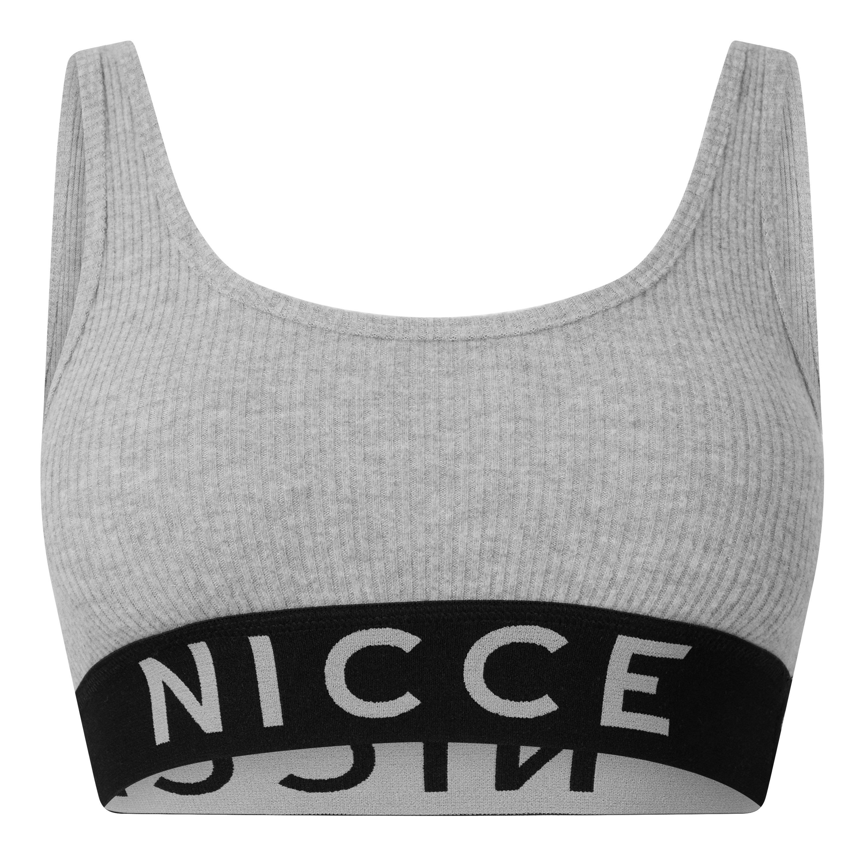 Grå Marl - Nicce - Women's Lull Triangle Bralette - 1
