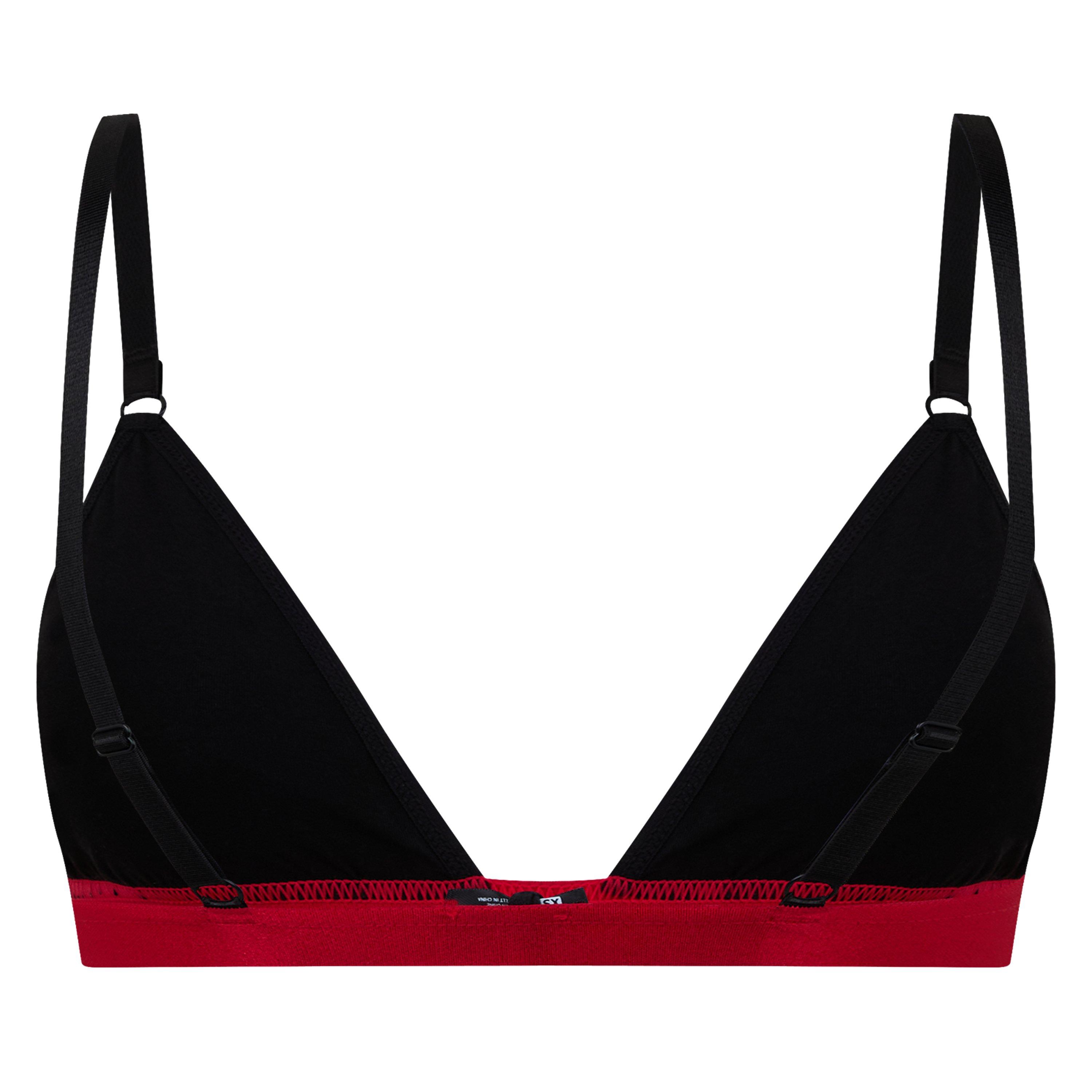 Zwart/Rood - Nicce - Heart Triangle Bralette - 2