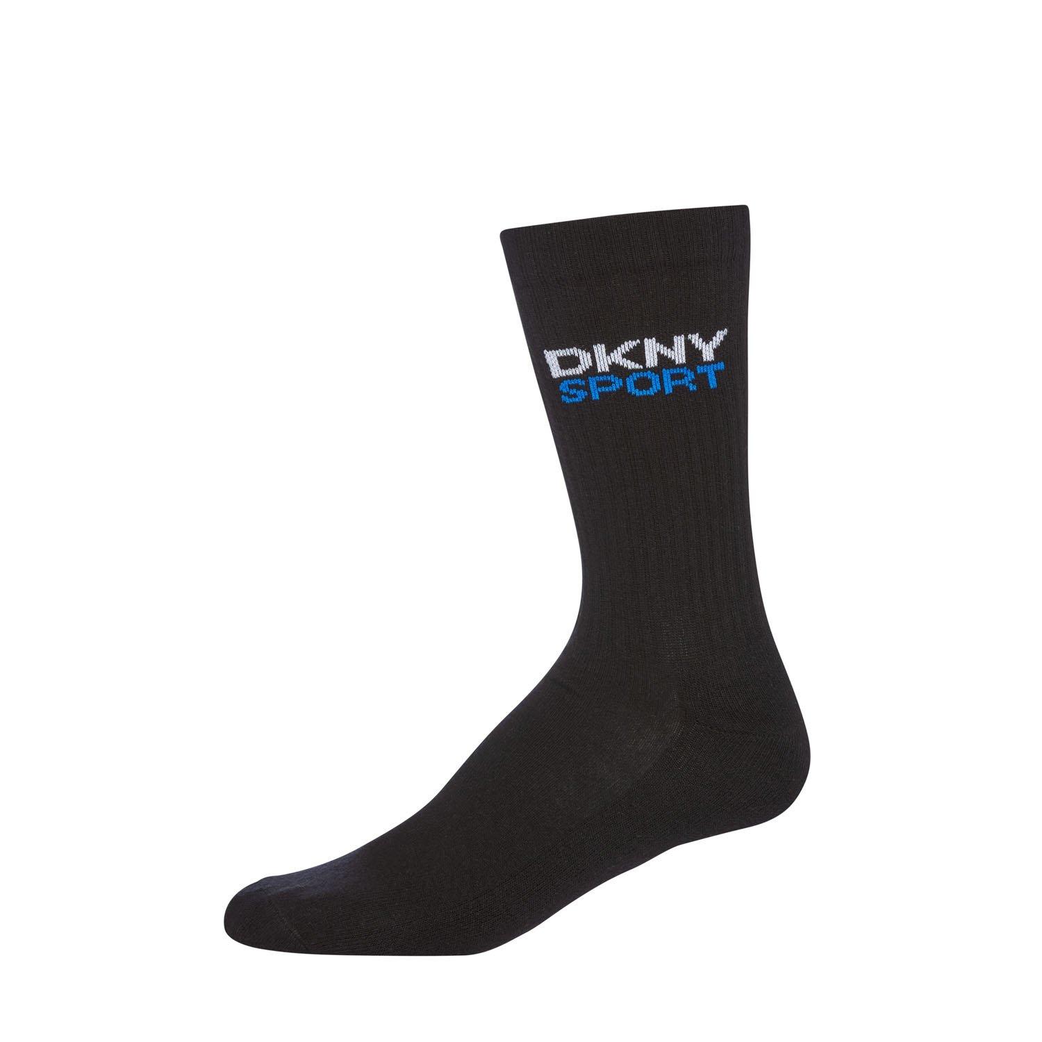Black/Whit/Grey - DKNY - DKNY 6 pack Mens Sports Socks Dogwood - 5