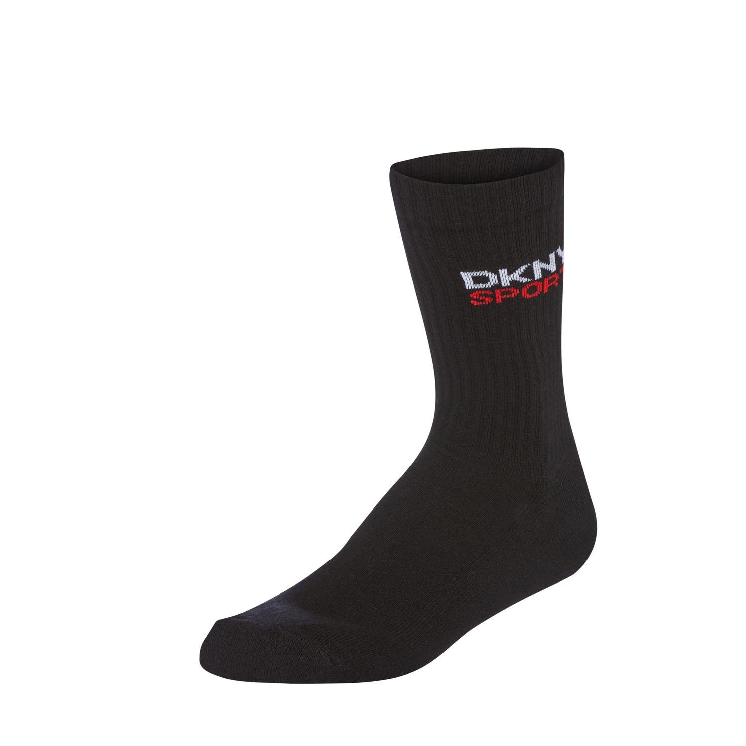Black/Whit/Grey - DKNY - DKNY 6 pack Mens Sports Socks Dogwood - 8