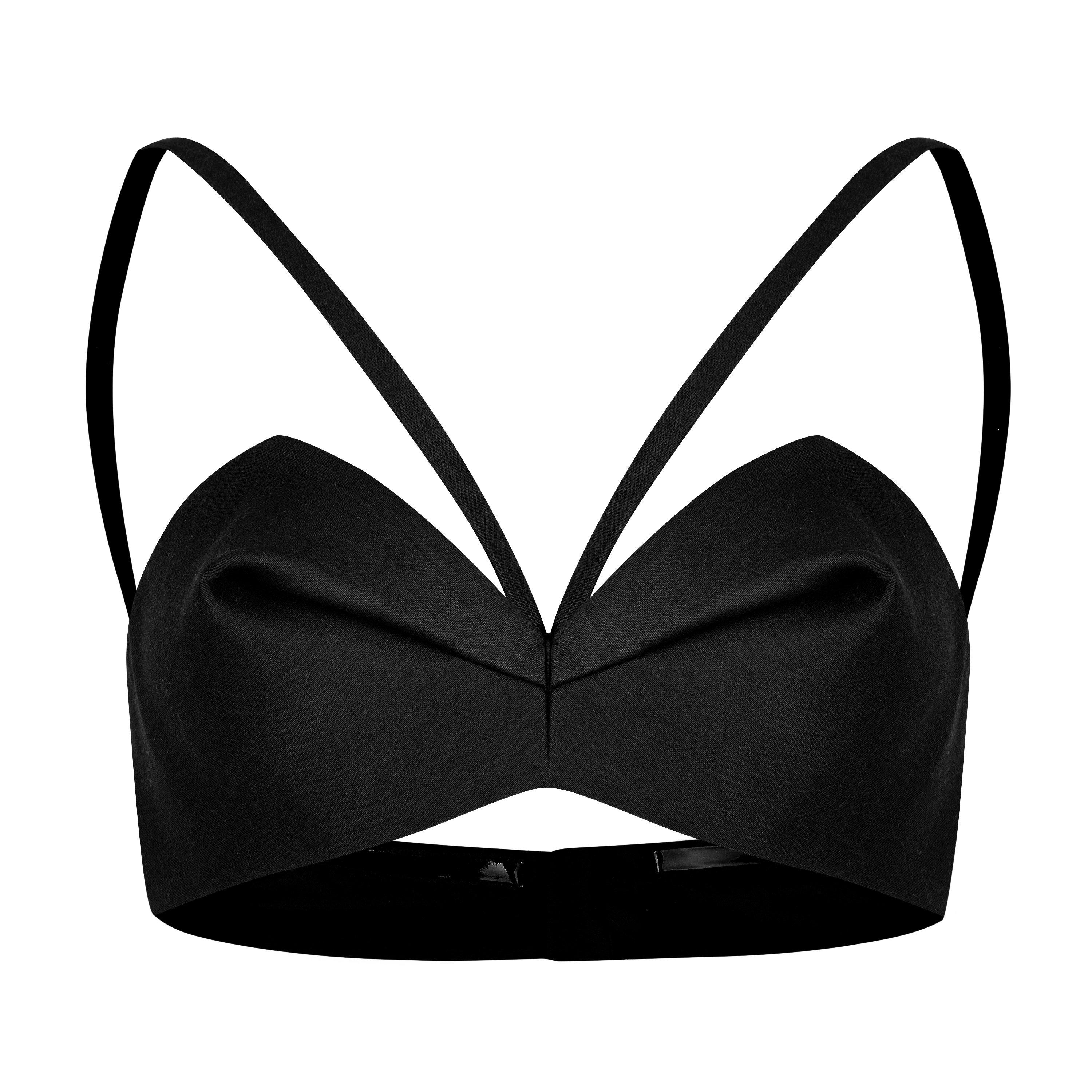 Black - Versace - Sculpted Bralette - 4