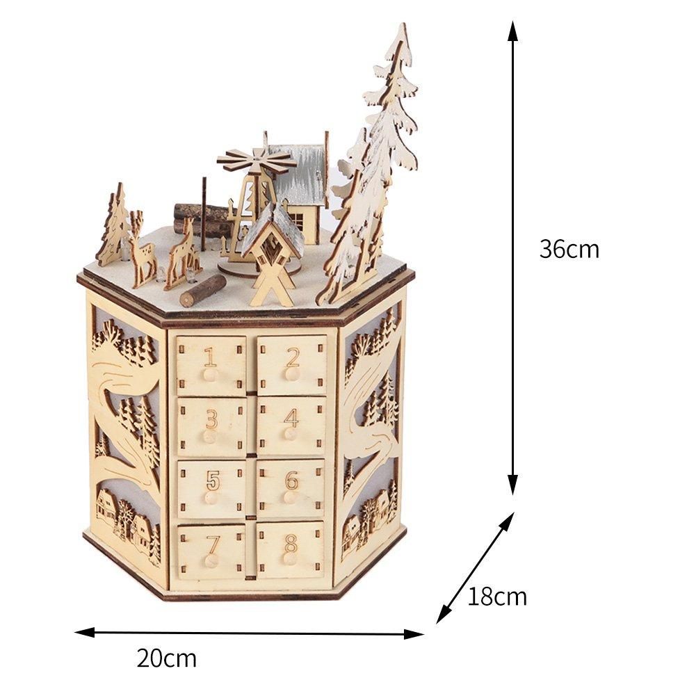 Beige - LIFE IDEAS - LED Musical Advent Calendar - 3