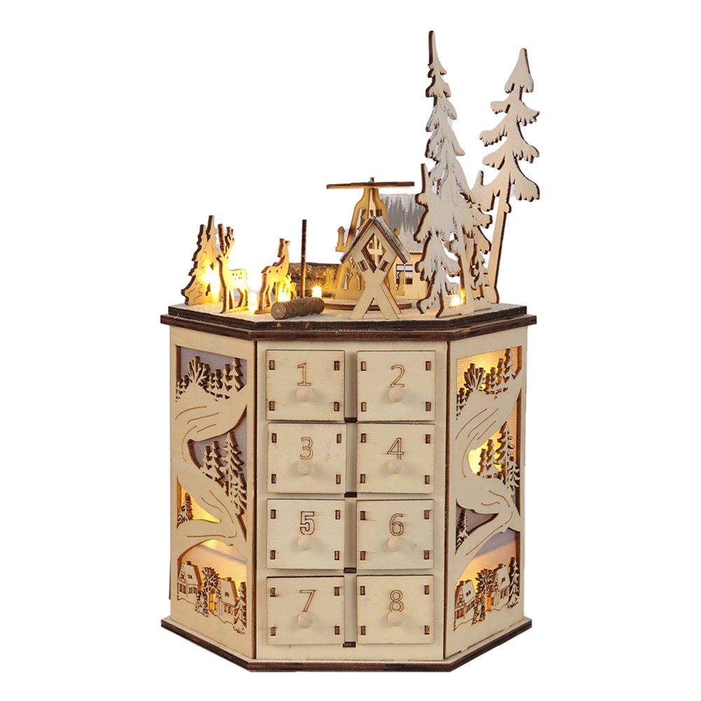 Beige - LIFE IDEAS - LED Musical Advent Calendar - 4