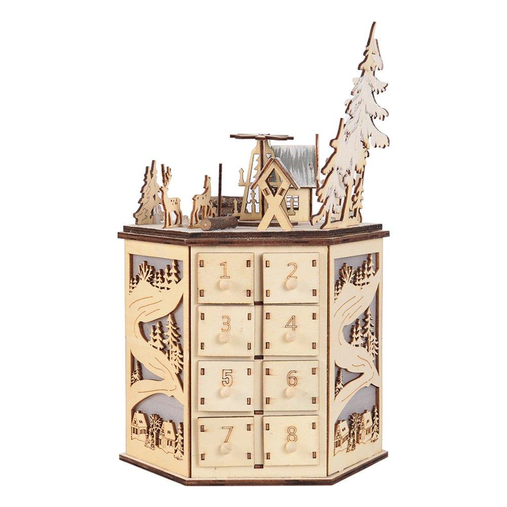 Beige - LIFE IDEAS - LED Musical Advent Calendar - 5