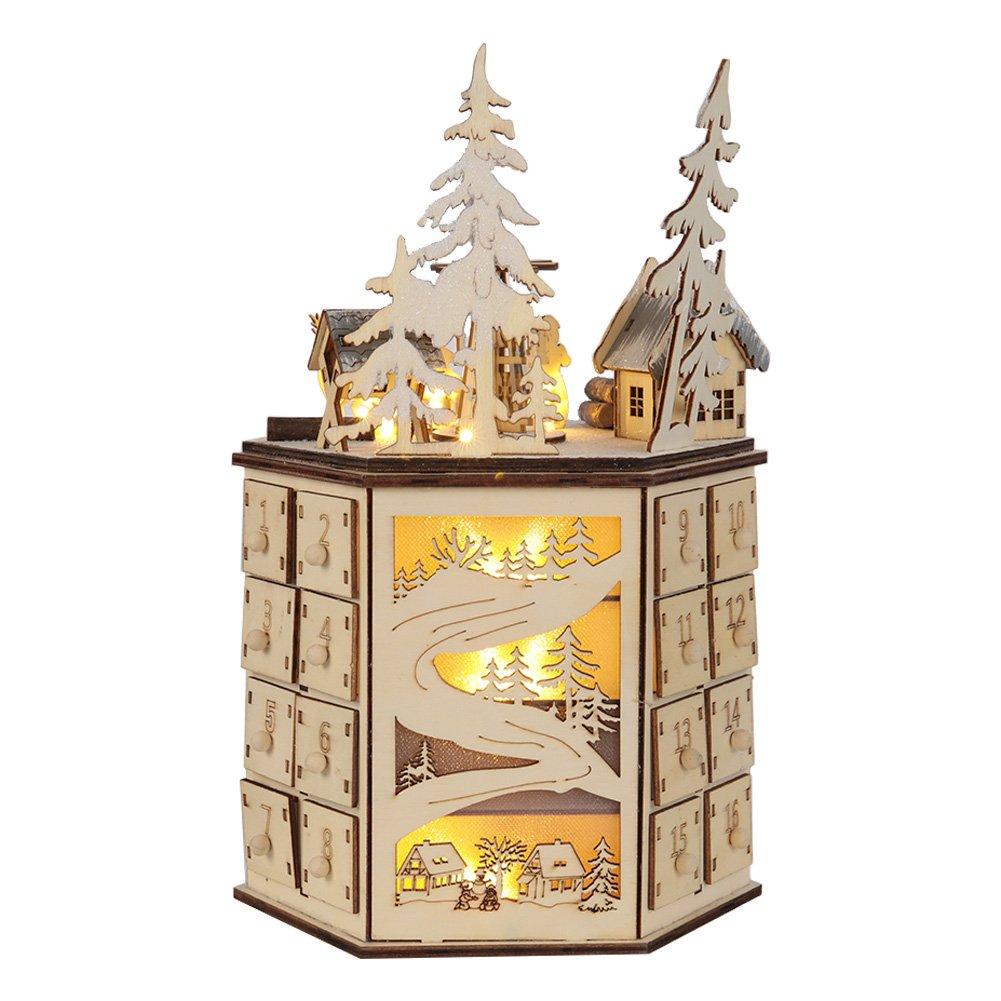 Beige - LIFE IDEAS - LED Musical Advent Calendar - 6