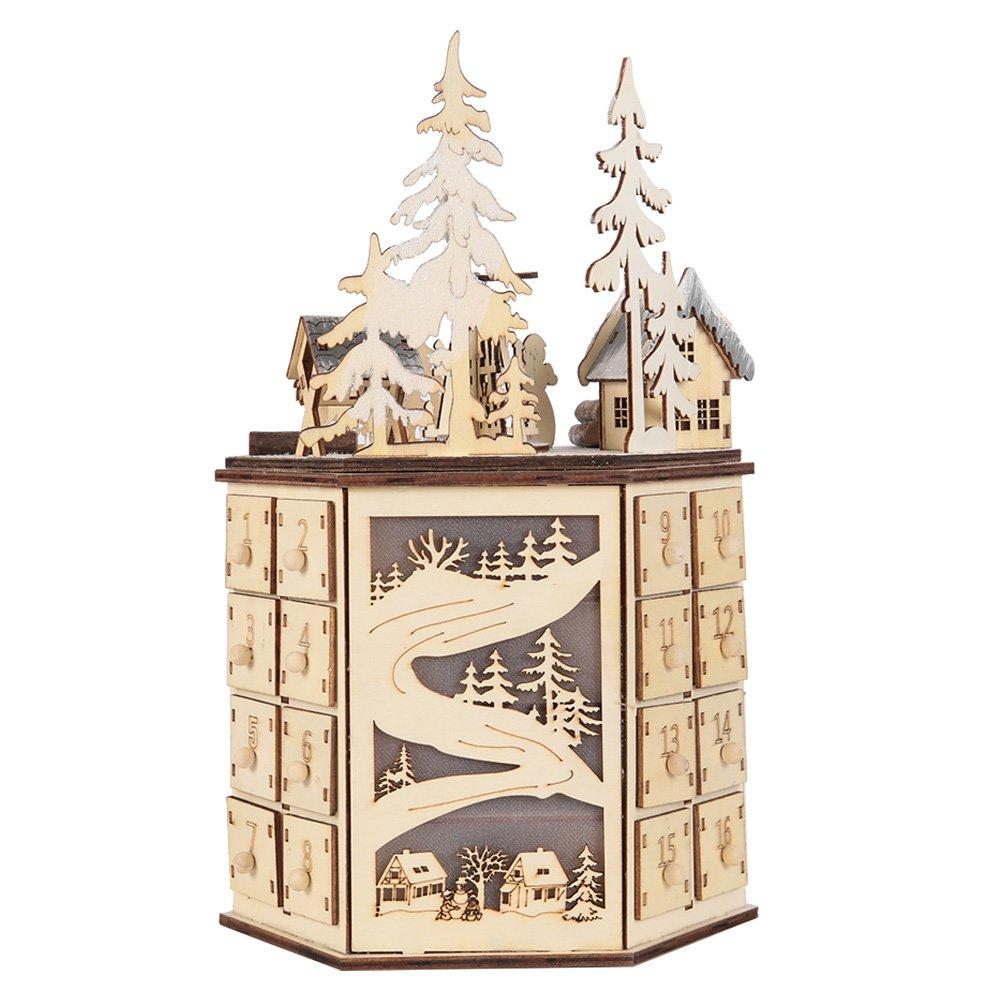 Beige - LIFE IDEAS - LED Musical Advent Calendar - 7