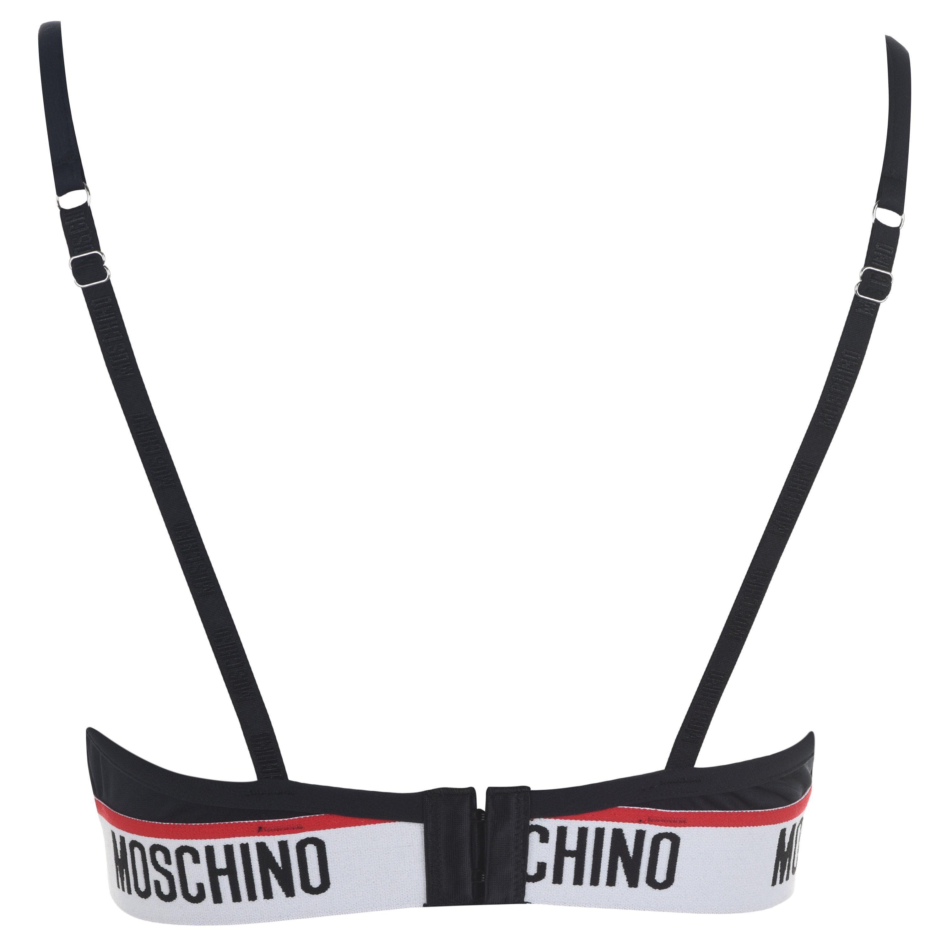 Black 0555 - Moschino - Tape Triangle Bra - 2