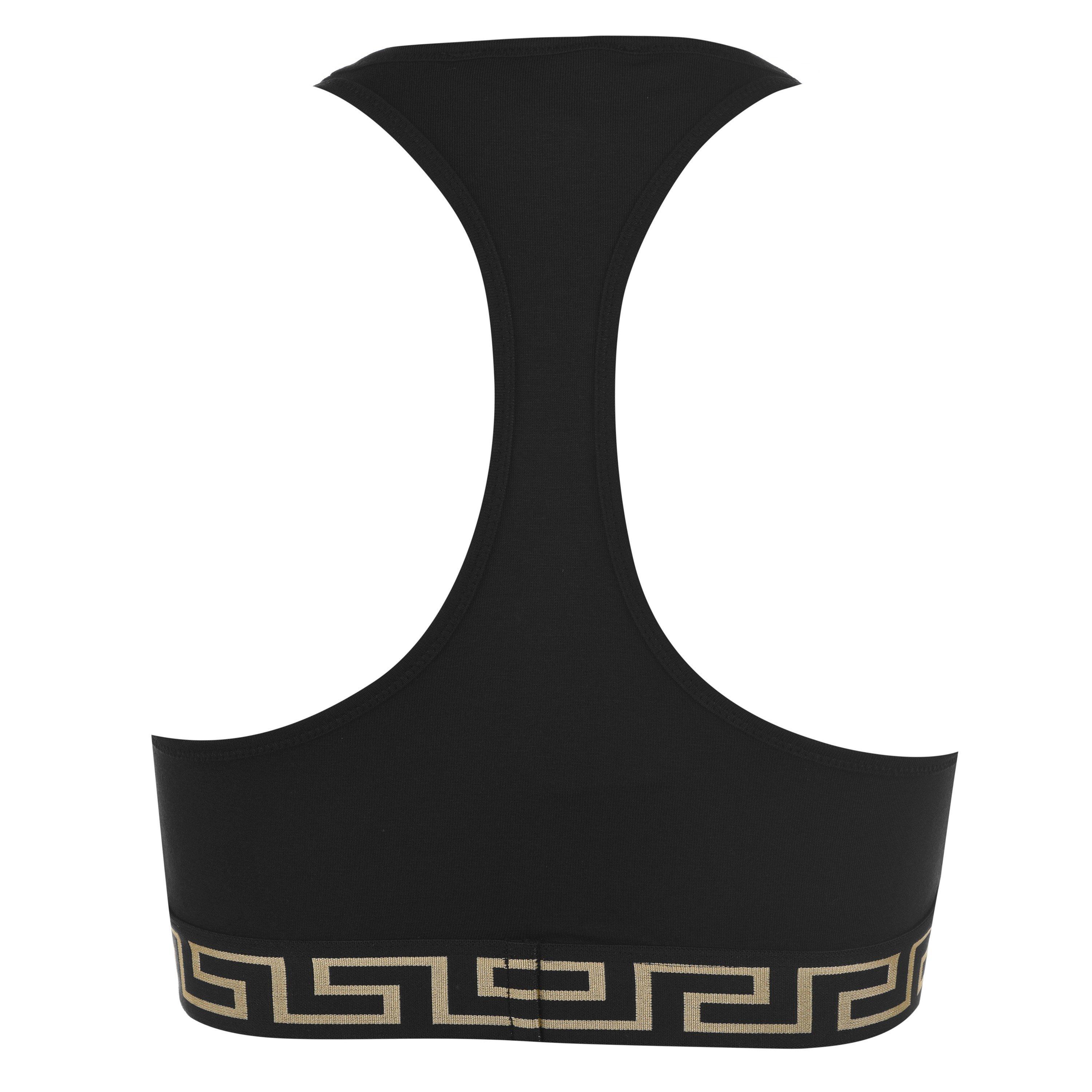 Black A1008 - Versace Icon - Greca Border Sports Bra - 5