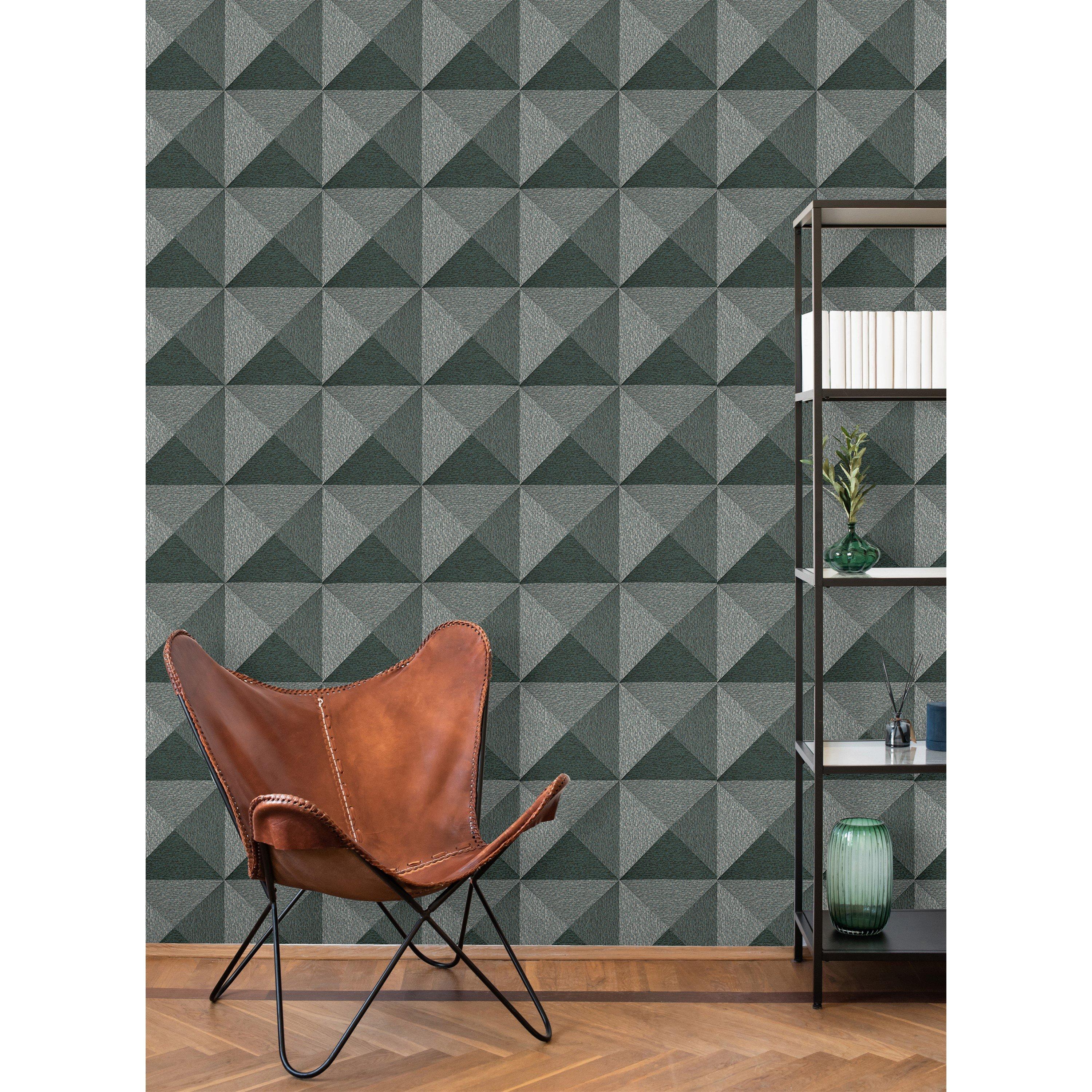 Green - Design ID - DID Weaved Cube Green Wallpaper - 4