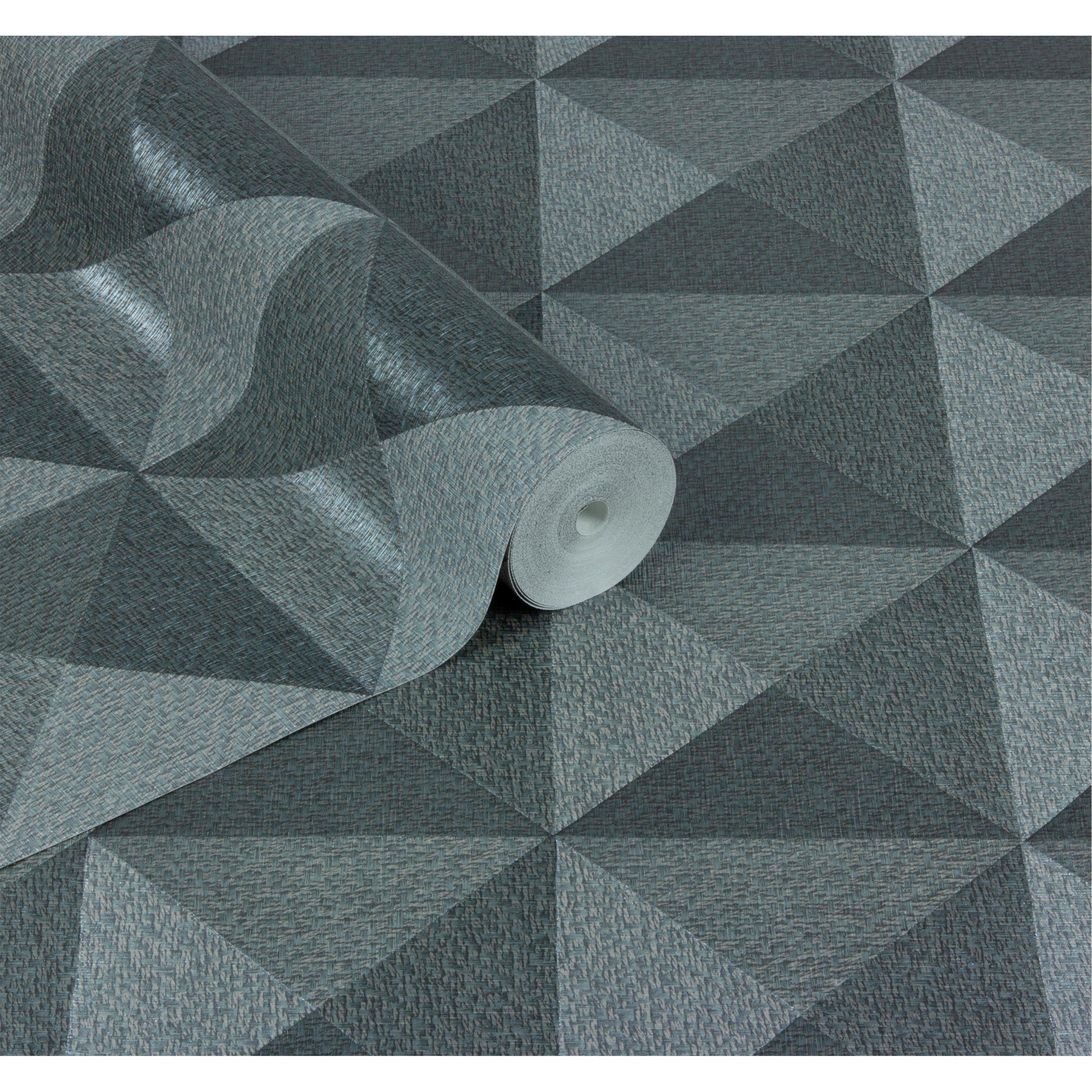 Green - Design ID - DID Weaved Cube Green Wallpaper - 6