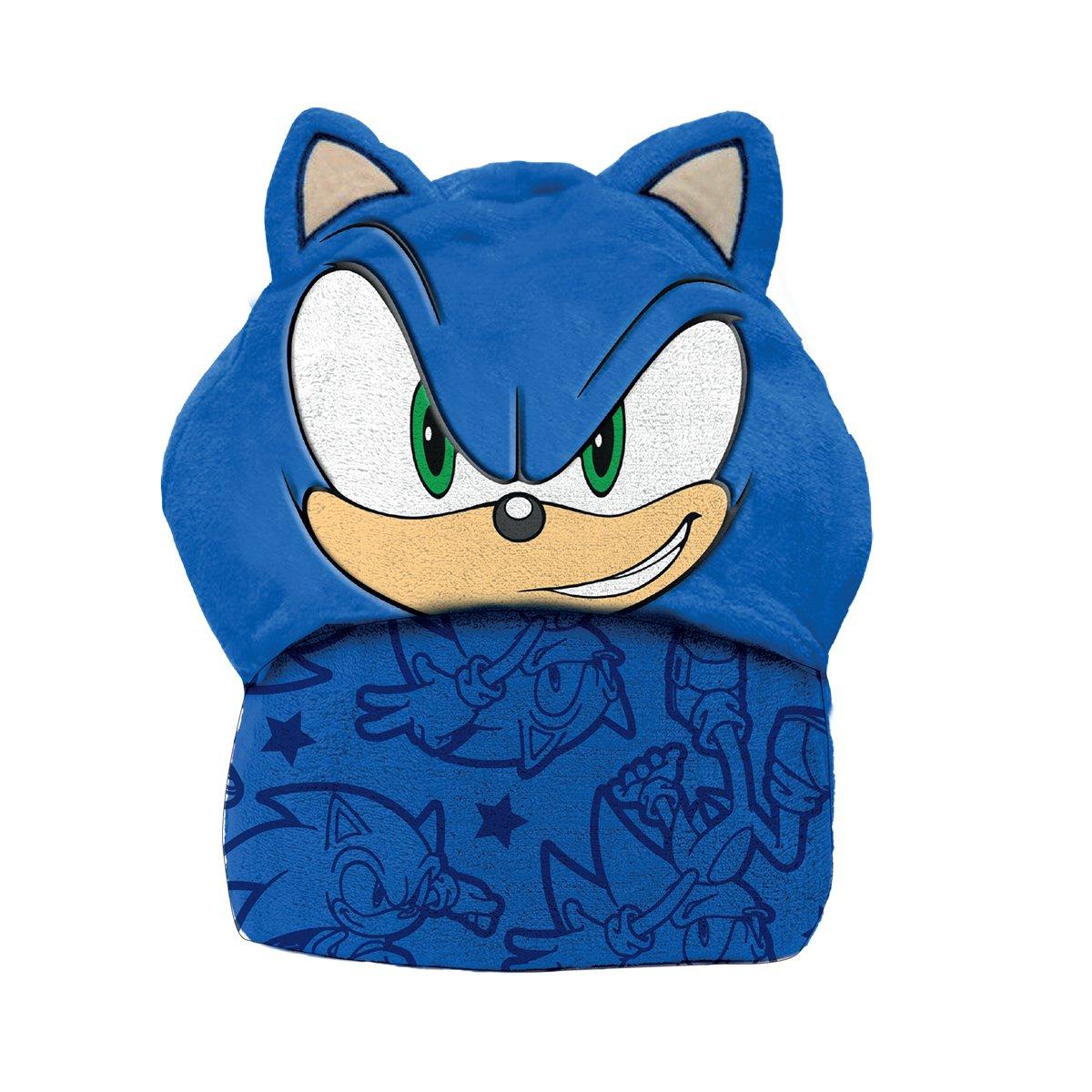 Multi - Sonic - Sonic Grin Hooded Fleece Blanket - 1