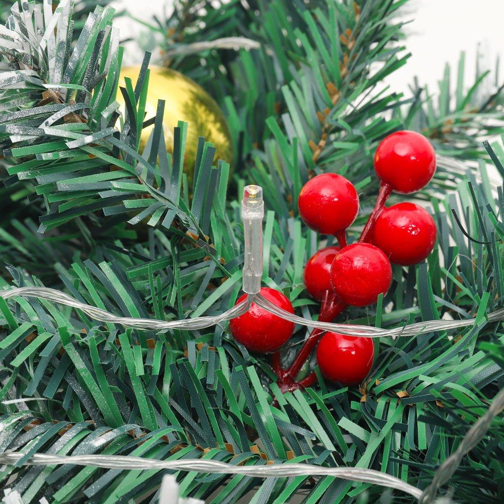 Green - LIFE IDEAS - 270cm Pre-Lit Christmas Garland - 7